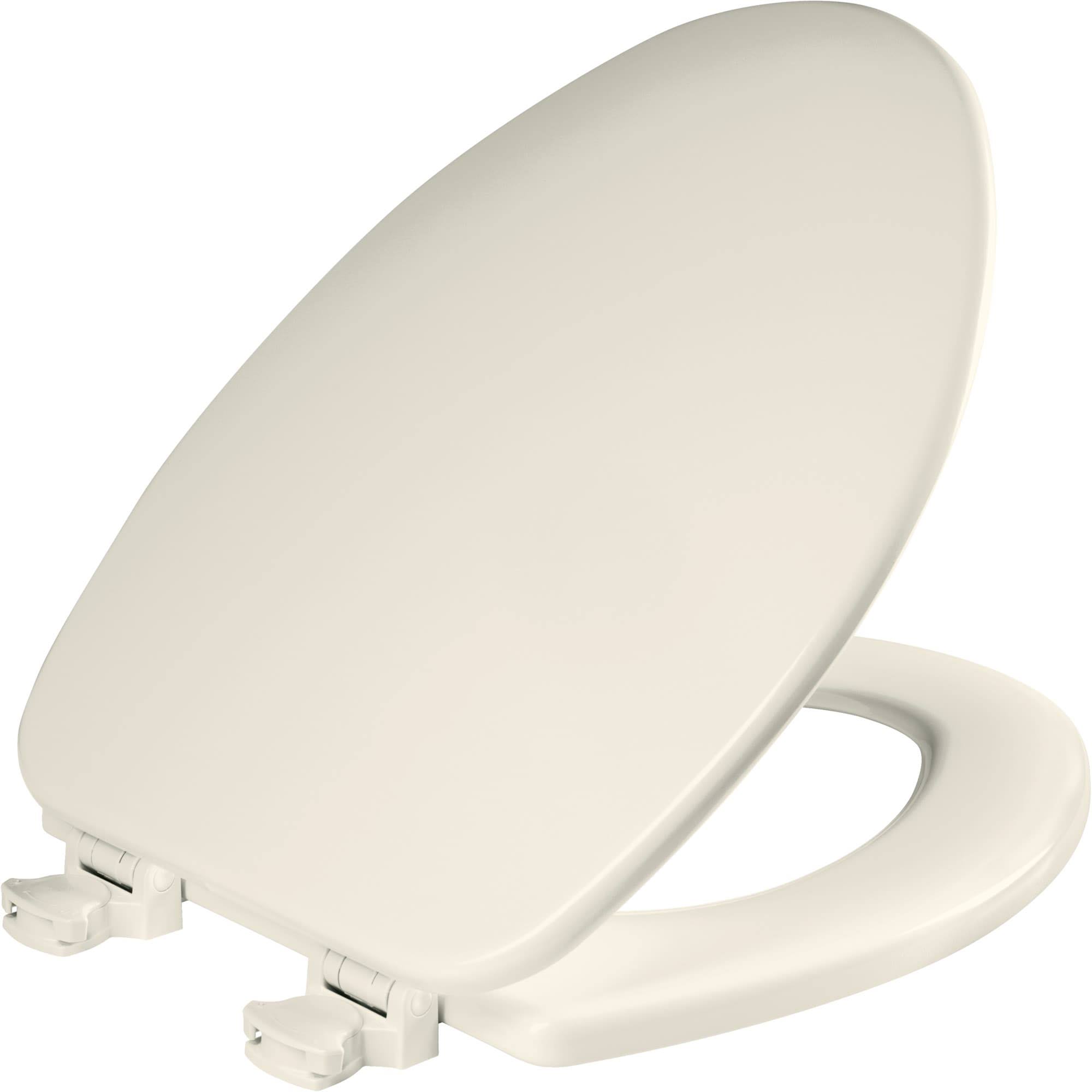 Church 585ec 346 Wood Elongated Toilet Seat in Biscuit