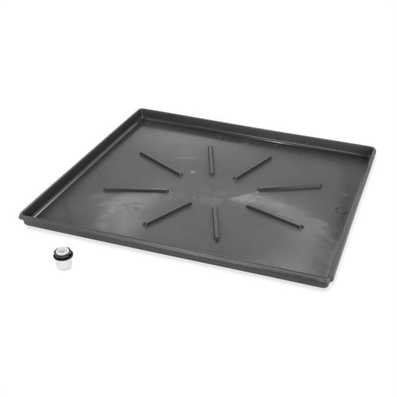 Southwin 20783 30.5 x 34.5 in. Graphite Drain Pan with Fitting
