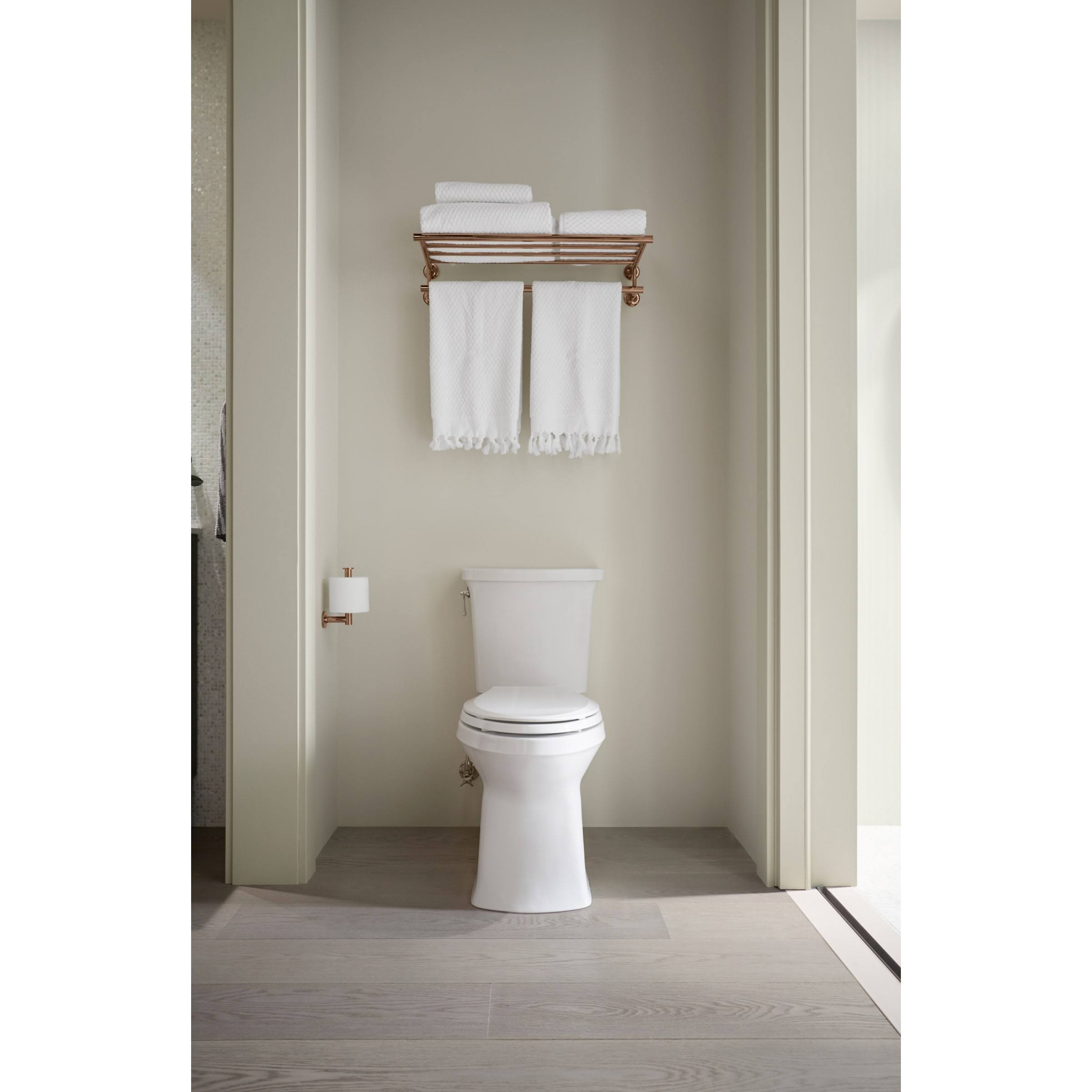 Kohler Corbelle Comfort Height Two-Piece Elongated 1.28 GPF Chair Height Toilet K-3814-0