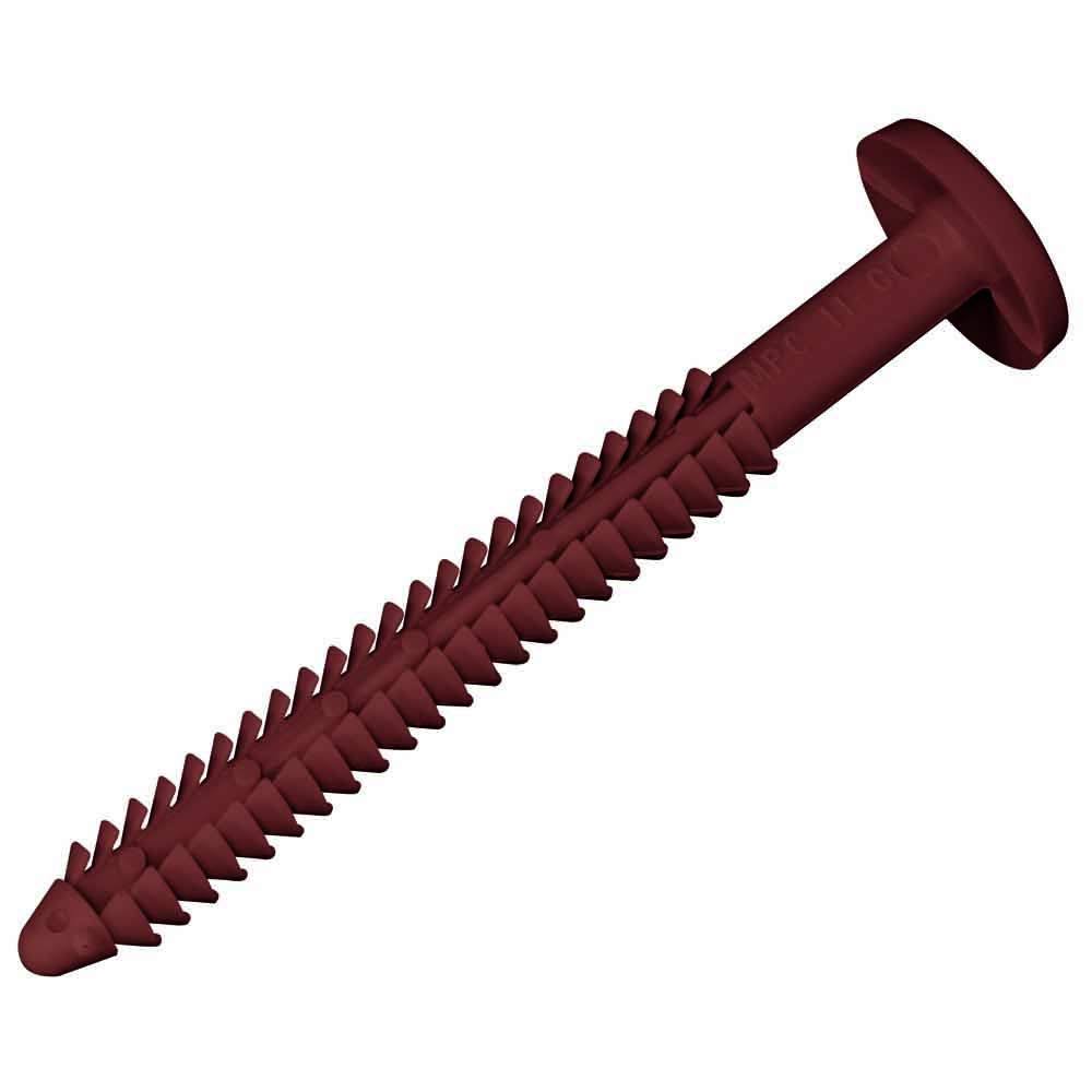 Mid America Vinyl Shutter Lok Fasteners- 027 Burgundy Red Bag of 12