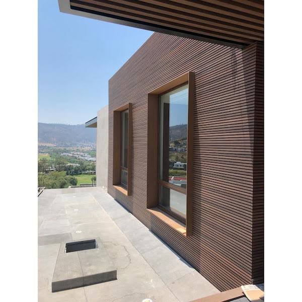 NewTechWood European Siding System 4.8 in. x 96 in. Composite Norwegian Board Siding in Brazilian IPE