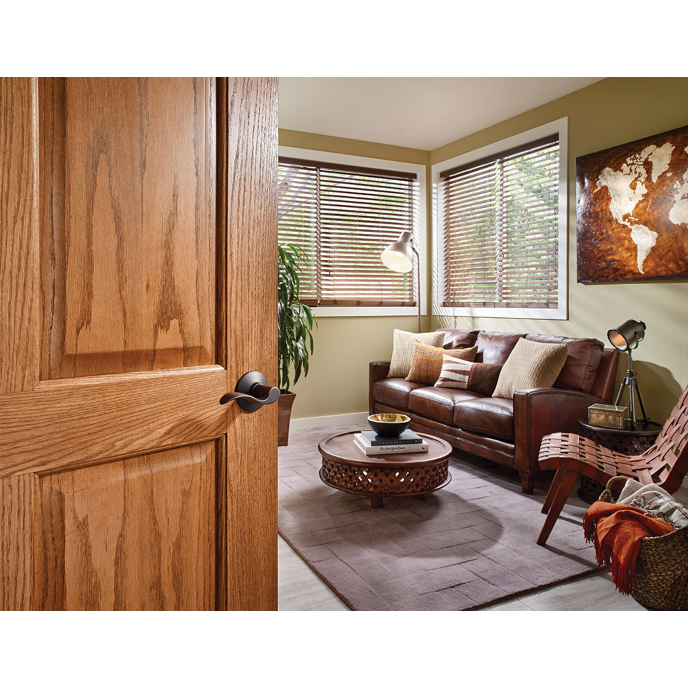 Schlage F40ACC622 Accent Privacy Lever, Matte Black