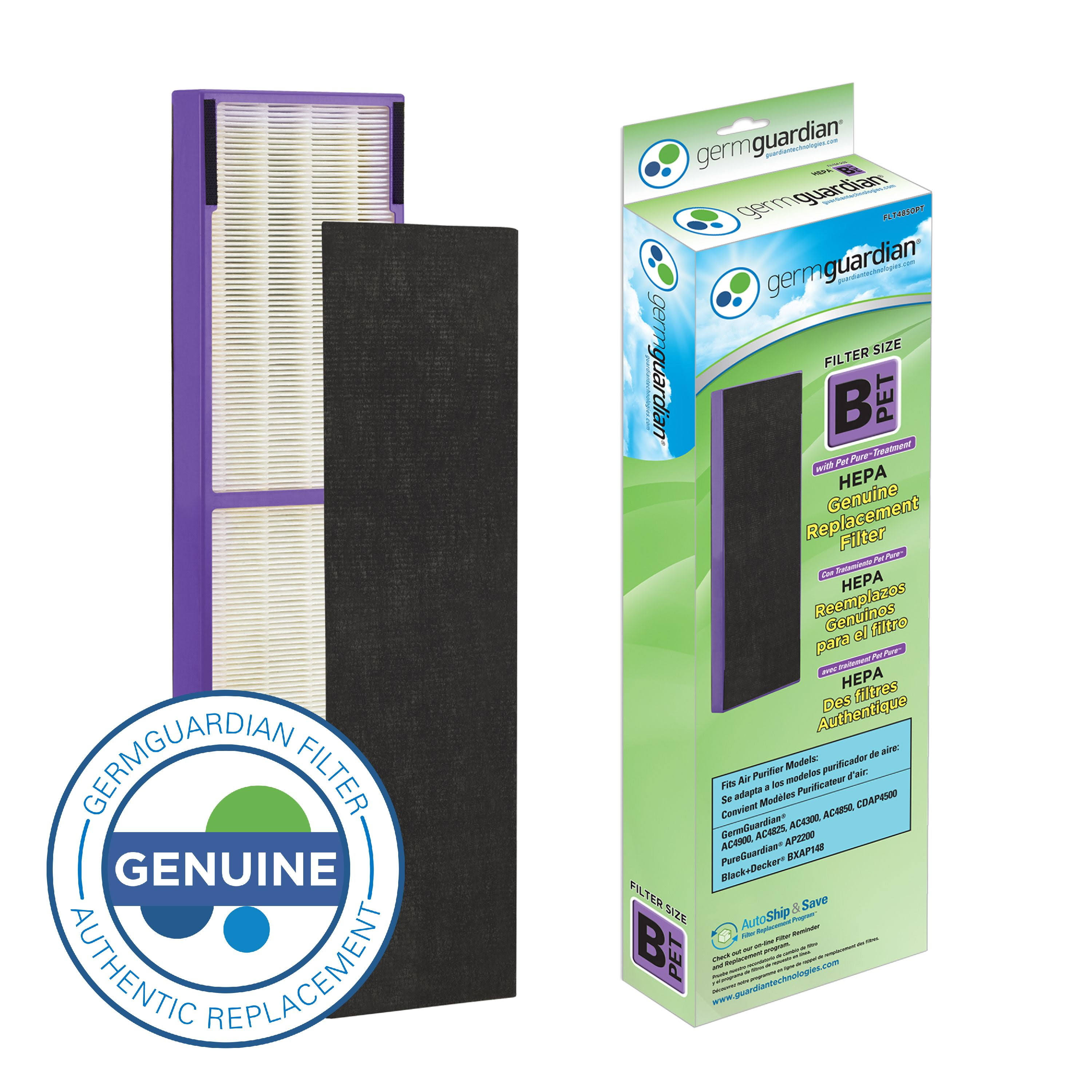 GermGuardian FLT4850PT True HEPA Genuine Replacement Filter B Pet