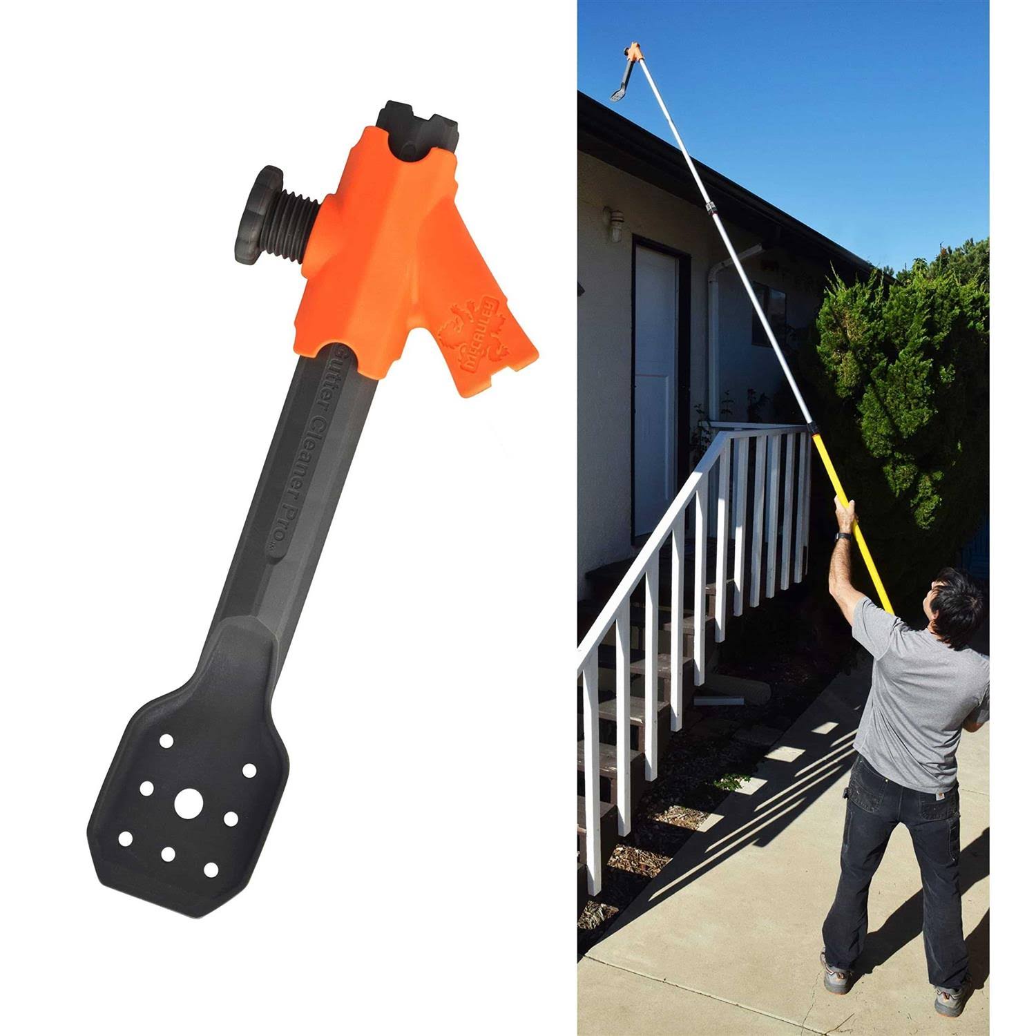 McCauley Gutter Cleaner Pro, Gutter Cleaning from The Ground, Plus Clean from Roof and Ladder, and Clean Off Gutter Guards from The Ground.