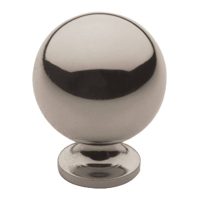 Baldwin 4960030 1 in. Round Cabinet Knob- Polished Brass