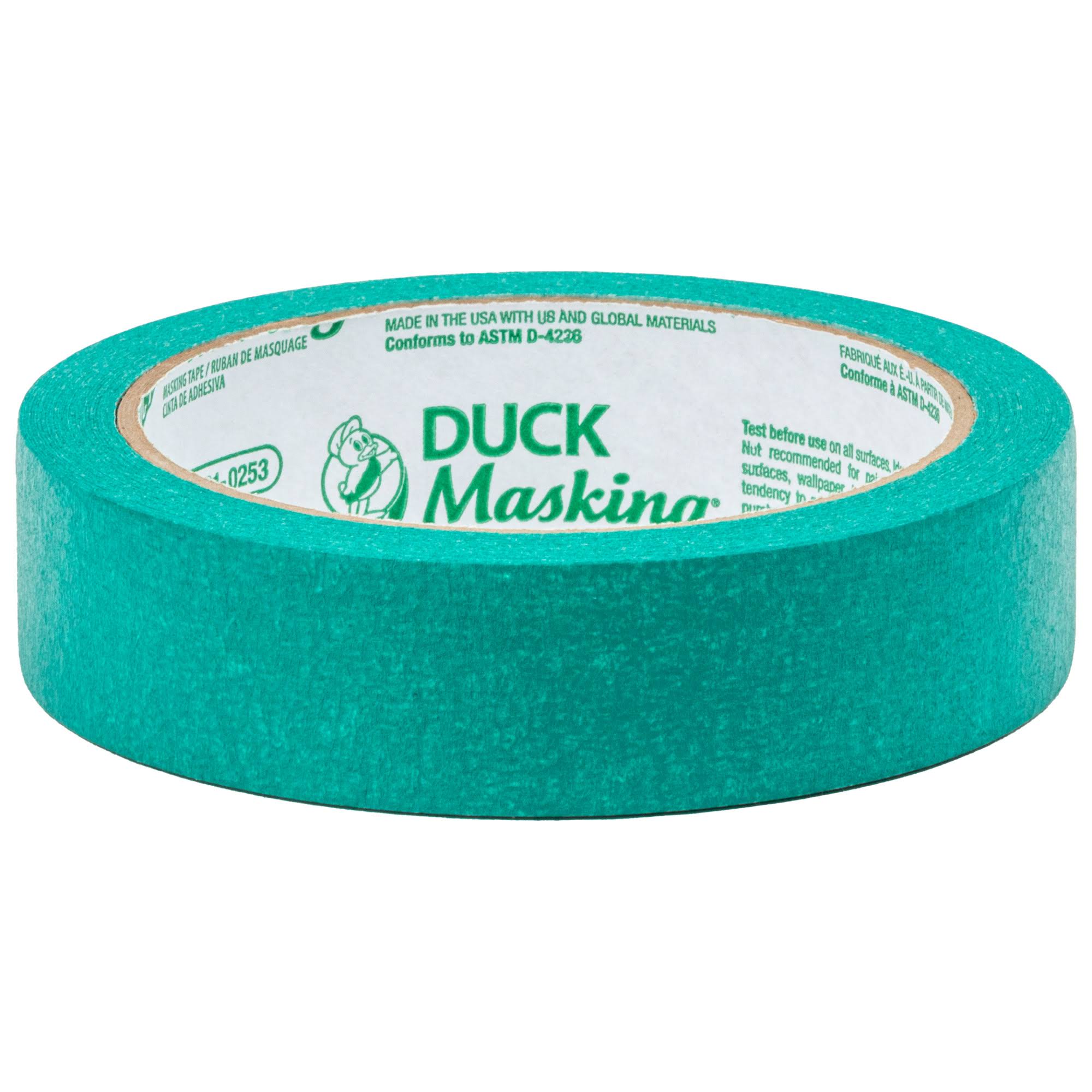 Duck Masking Color Masking Tape- Green, .94 in. x 20 yd. 242886