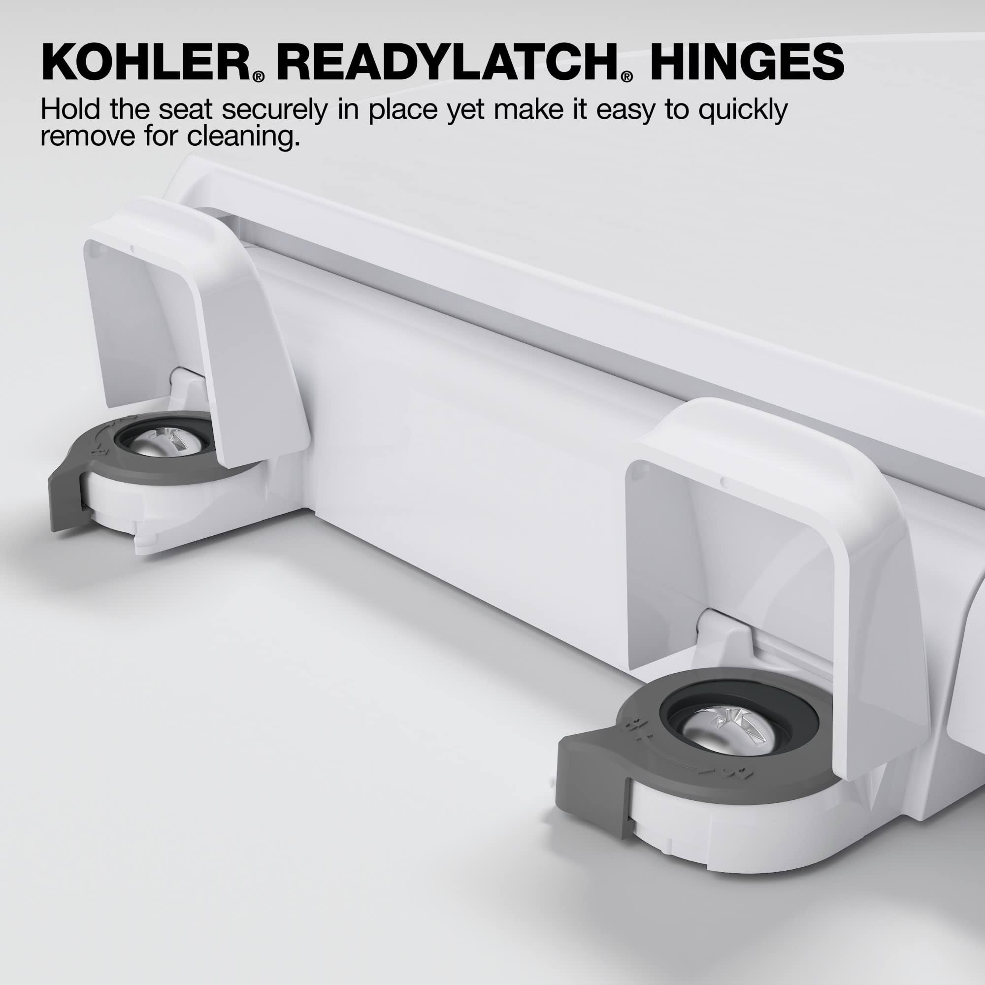 Kohler K-26801-0 Impro ReadyLatch Quiet Close Elongated Toilet Seat, White