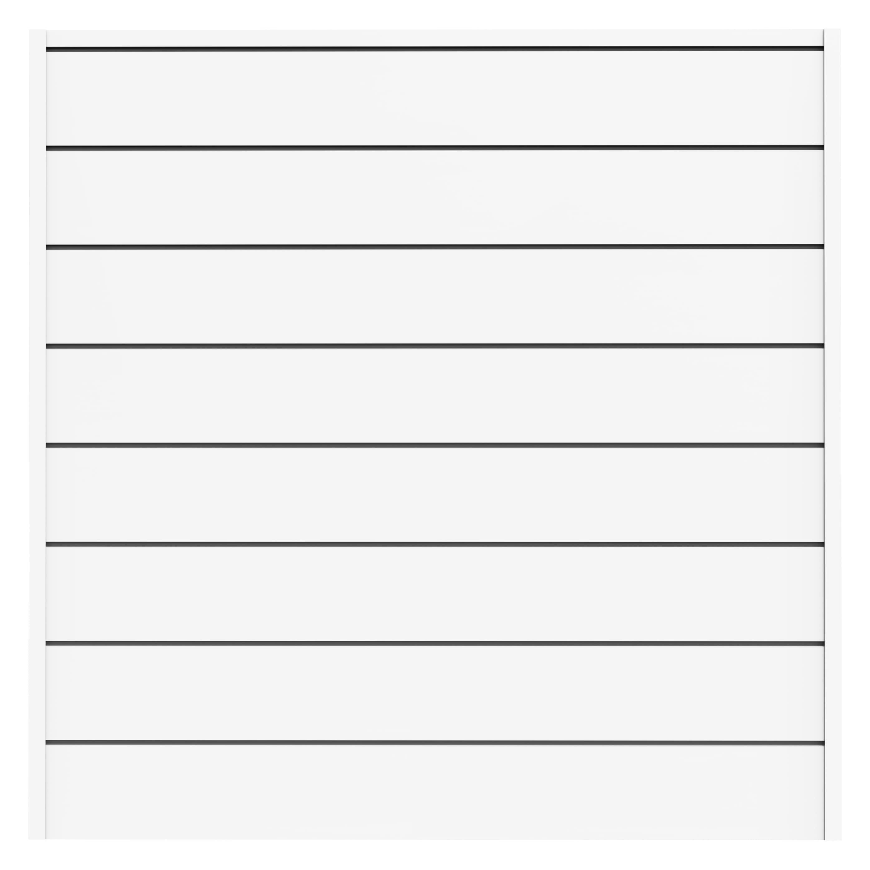 CrownWall Home 6 in. x 4 ft. x 4 ft. Heavy Duty PVC Slatwall Organizer Panel Set in White