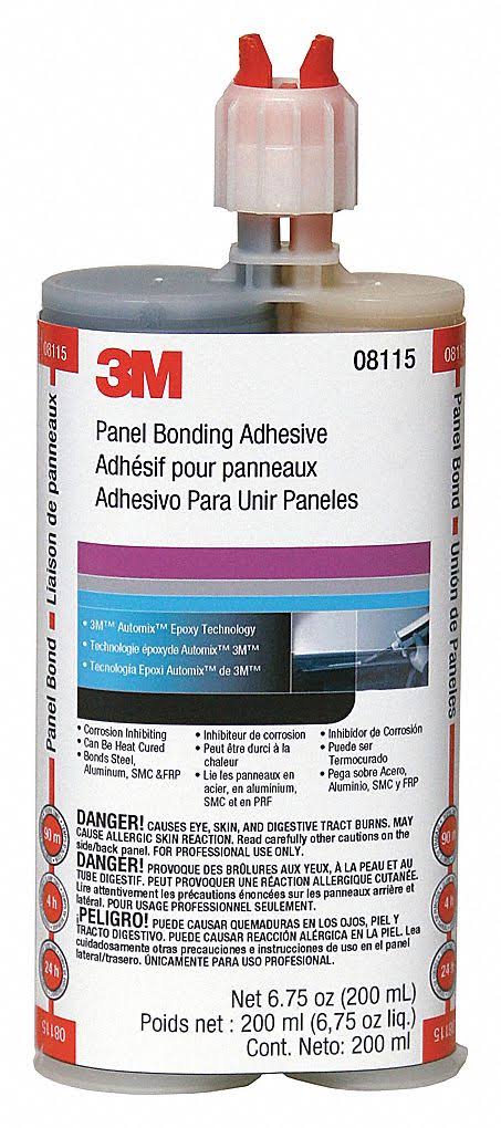 3M Panel Bonding Adhesive, 08115, 200 ml Cartridge, 6 per Case