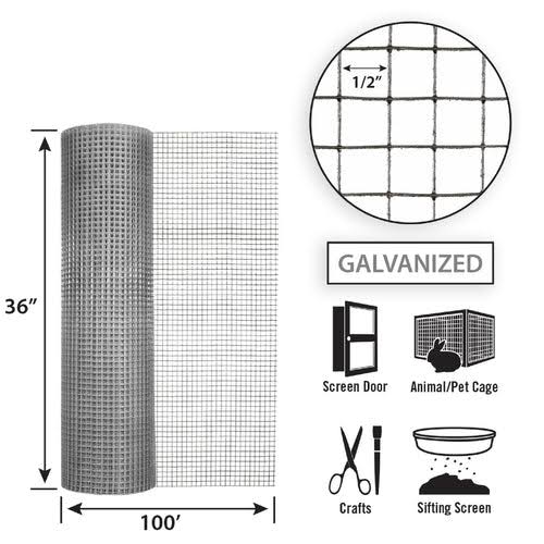 Garden Zone 30 in. W x 10 ft. L Steel Wire Cage 1 in.