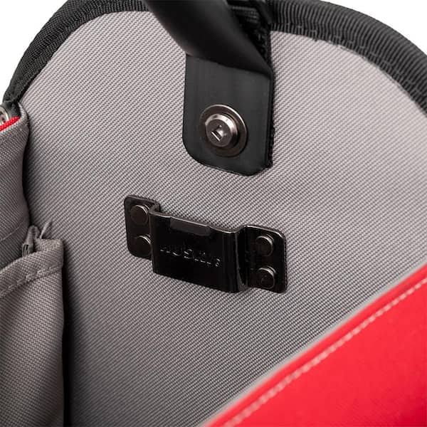 Husky 17 in. Open Top Weather Resistant Tool Tote Bag in Red with 18 Total Pockets and Heavy-Duty Rotating Handle, Men's