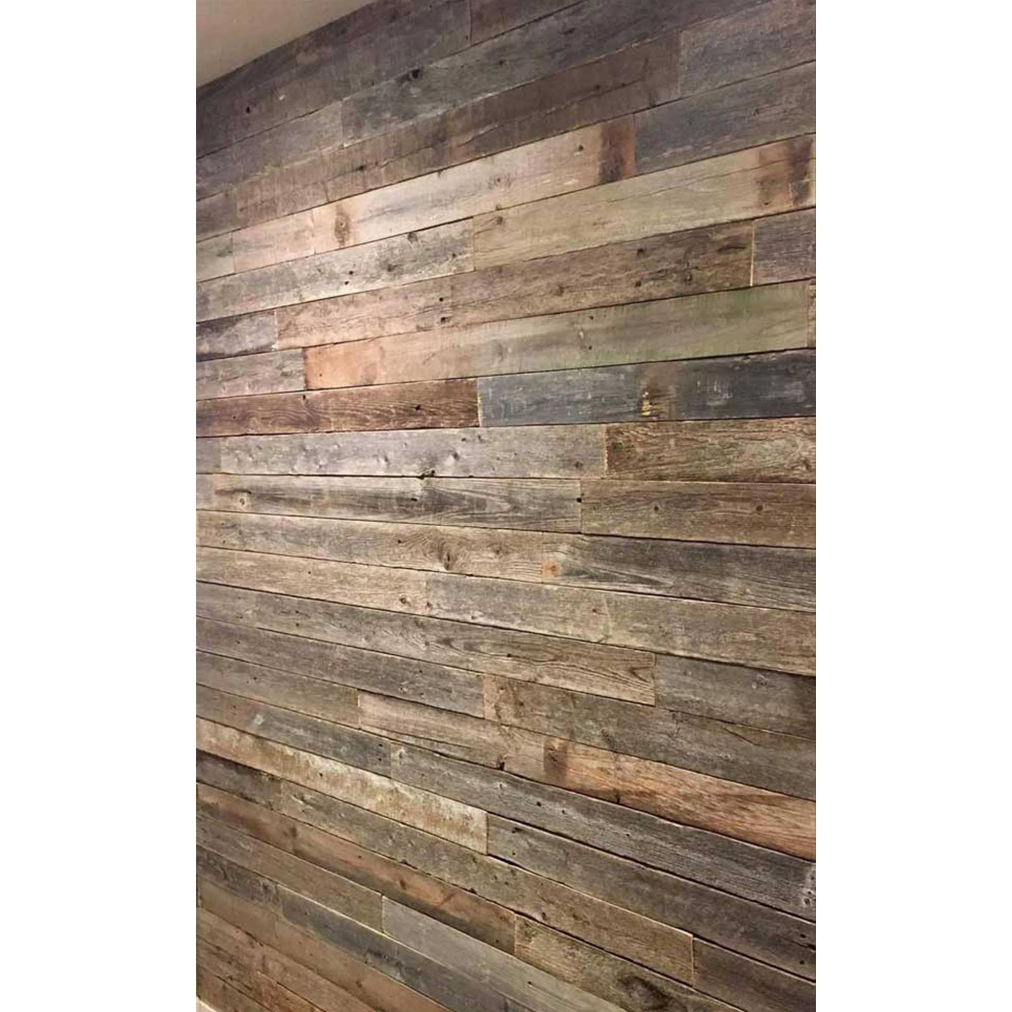 Rockin' Wood Peel & Stick Reclaimed Barn Wood Wall Paneling Accent Board Planks