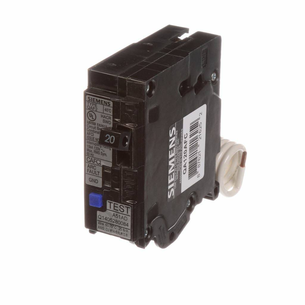 Siemen QA120AFC Arc Fault Circuit Interrupter Breaker, 20A