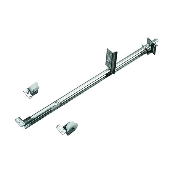 Knape & Vogt 1175PZC Zinc Single Track Drawer Slide Kit, Silver