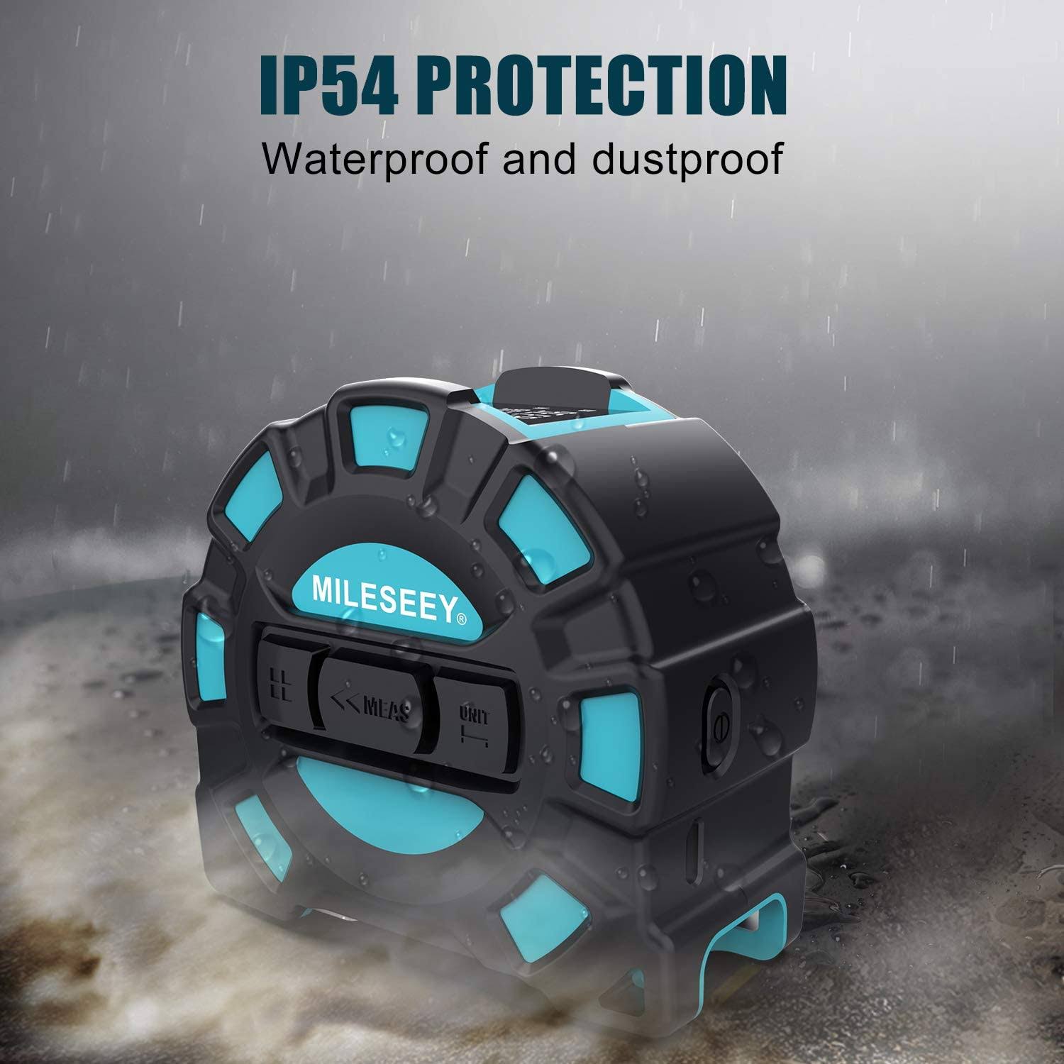 Laser Tape Measure 2-in-1, by RockSeed Rechargeable Laser Measure 131 ft, Tape Measure 16 ft with Multifunctional Buttons, M/In/Ft Unit Switch, HD LCD