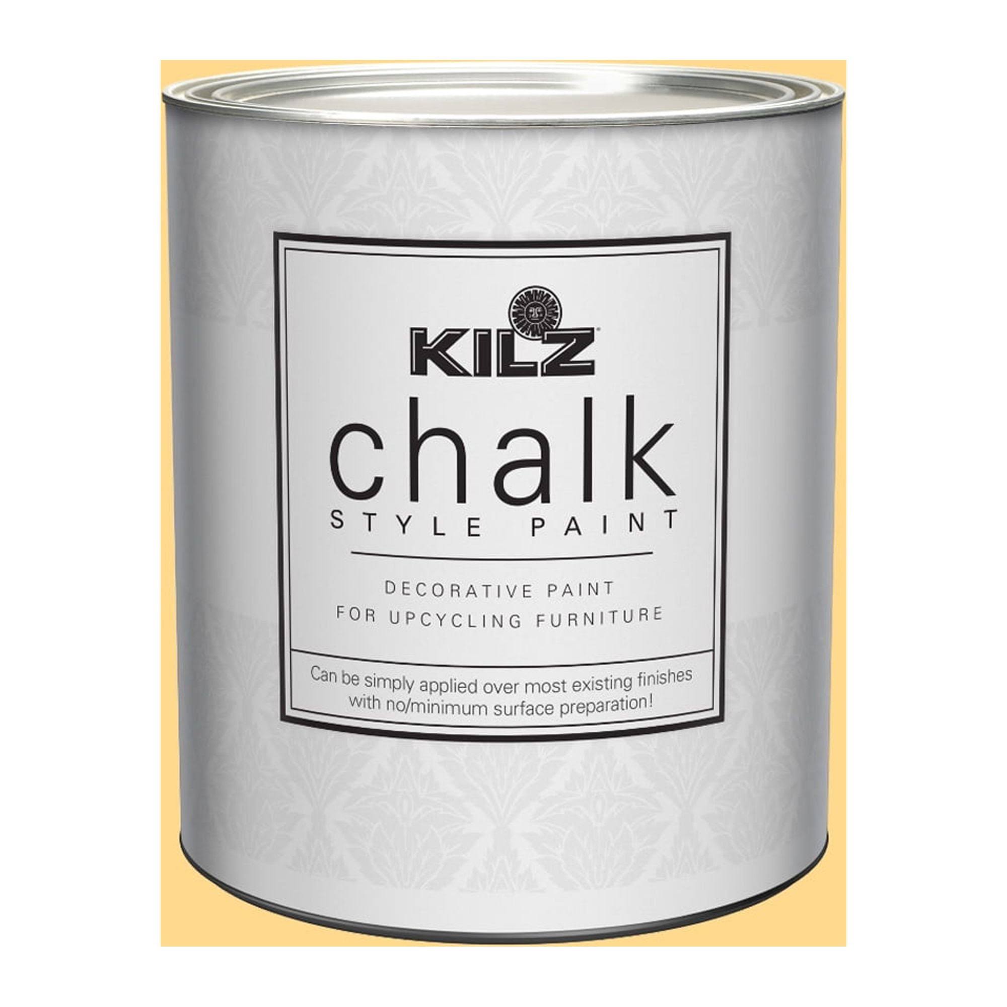 Kilz Chalk Style Decorative Paint, 1 Quart, Yellow
