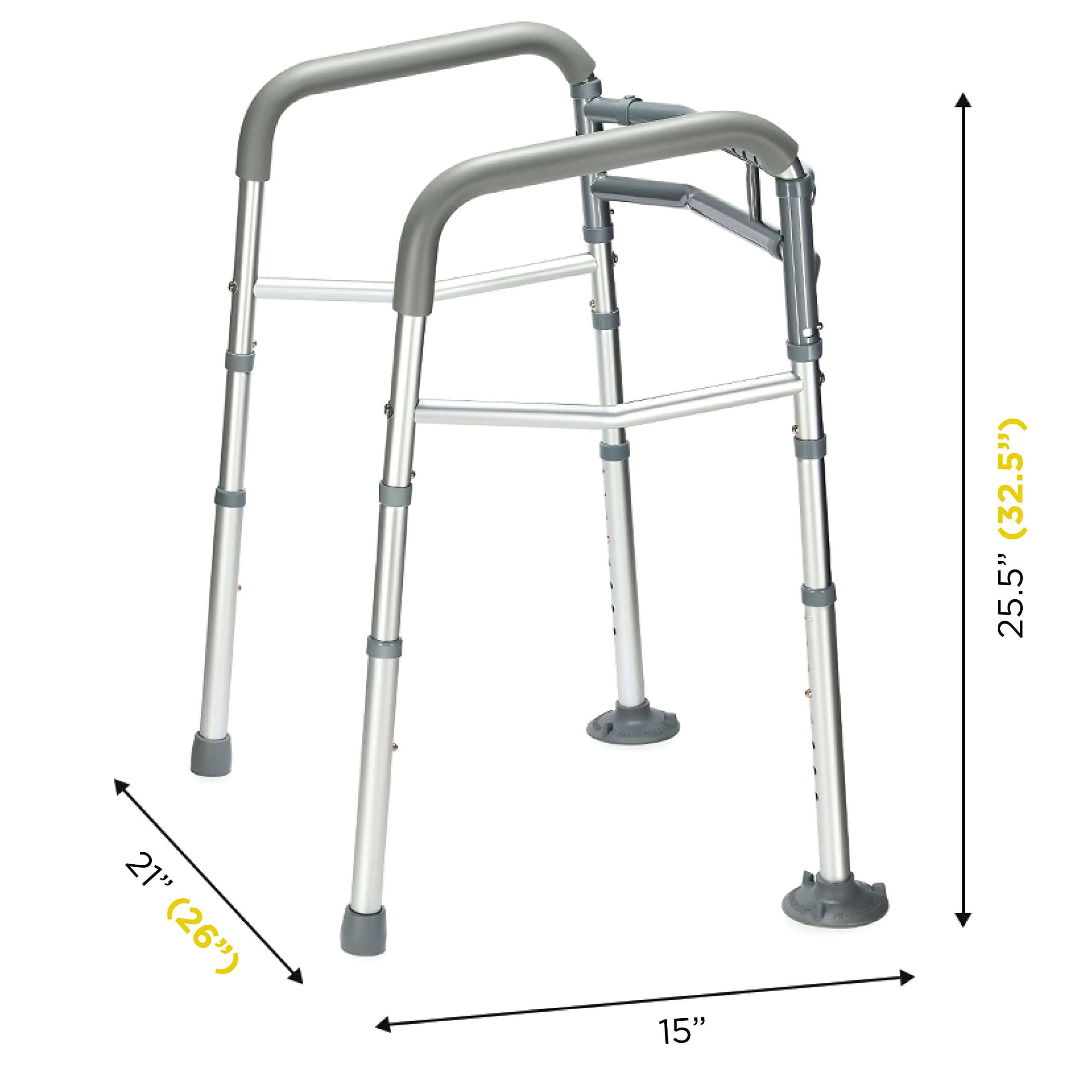 Medical King Toilet Safety Rail- Adjustable Detachable Toilet Safety Frame with Handles Heavy-Duty Toilet Safety Rails Stand Alone- Toilet Safety
