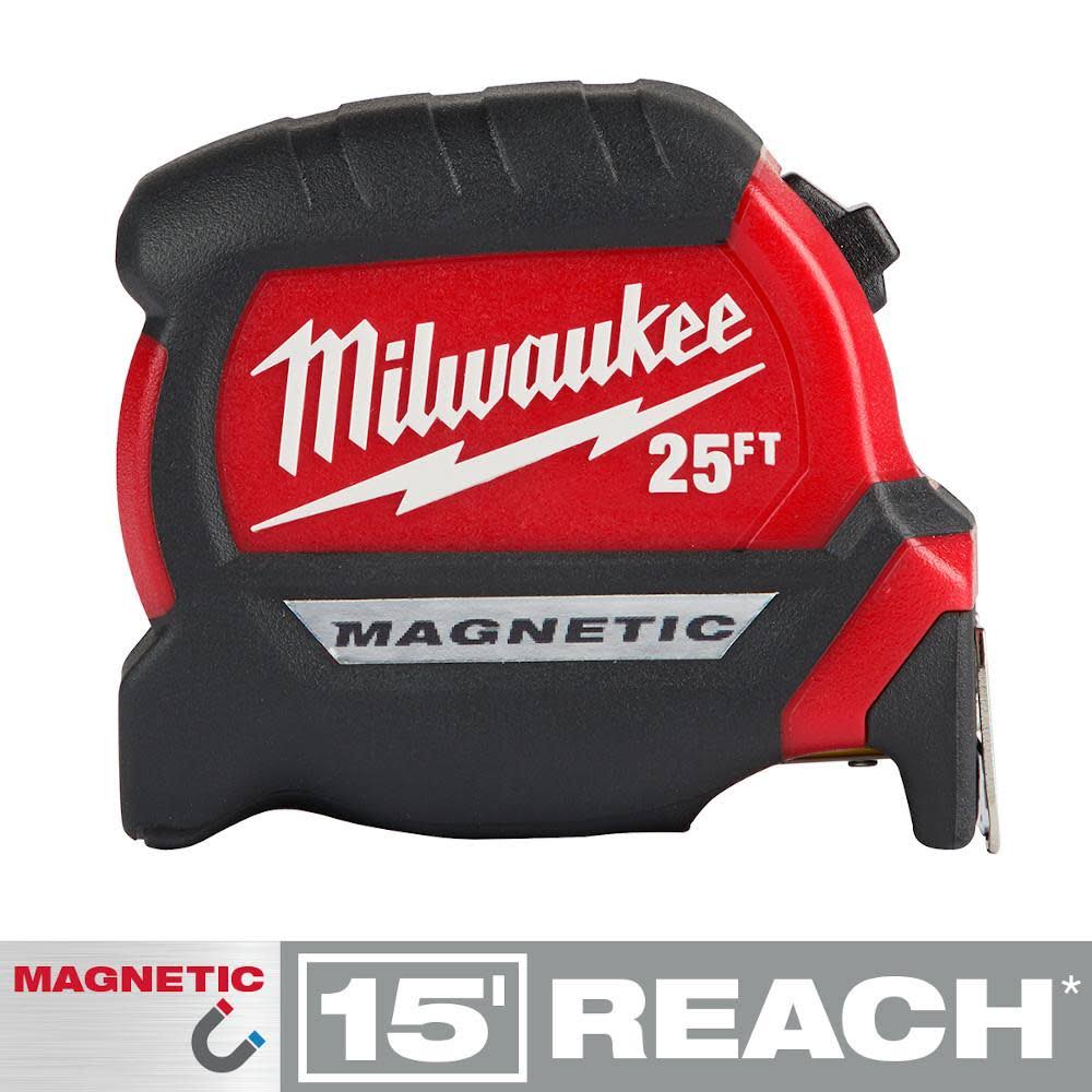 Milwaukee 2-Pack 25' Compact Wide Blade Magnetic Tape Measure