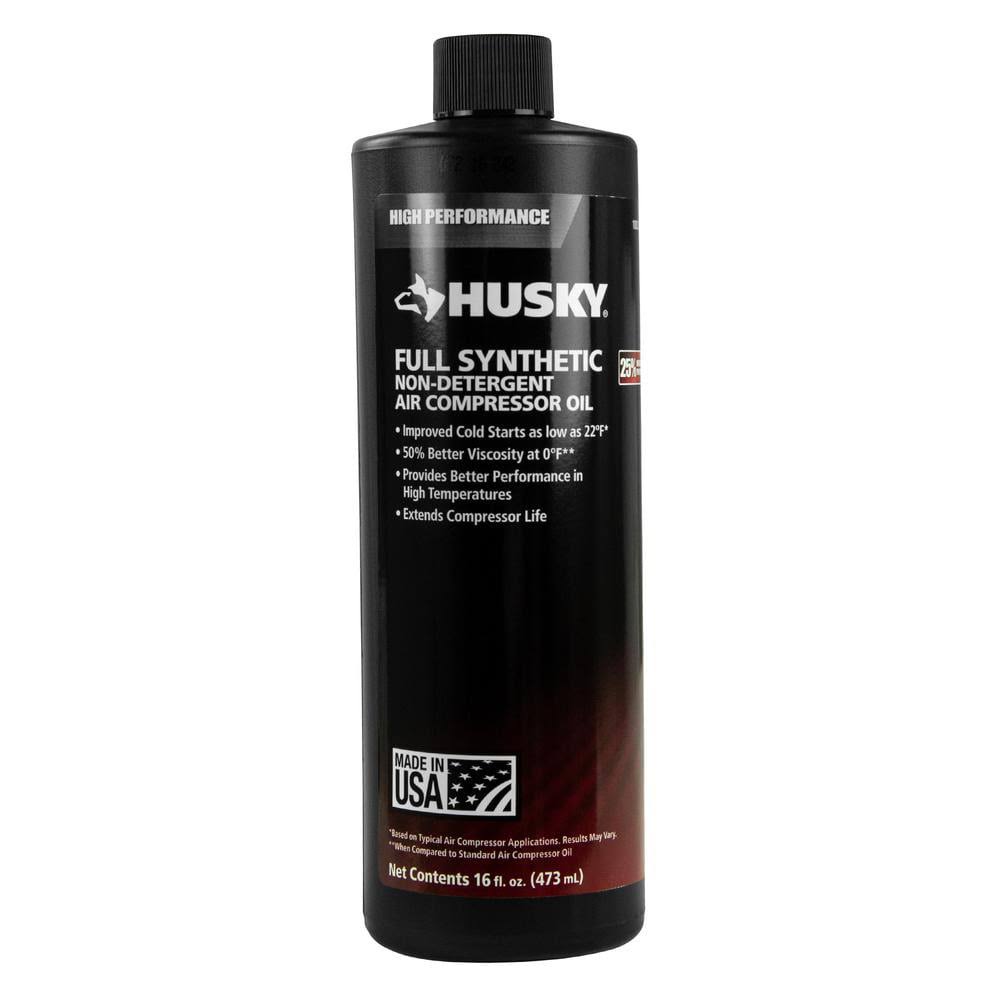 Husky 0180083H 16 oz. 100% Full Synthetic Compressor Oil