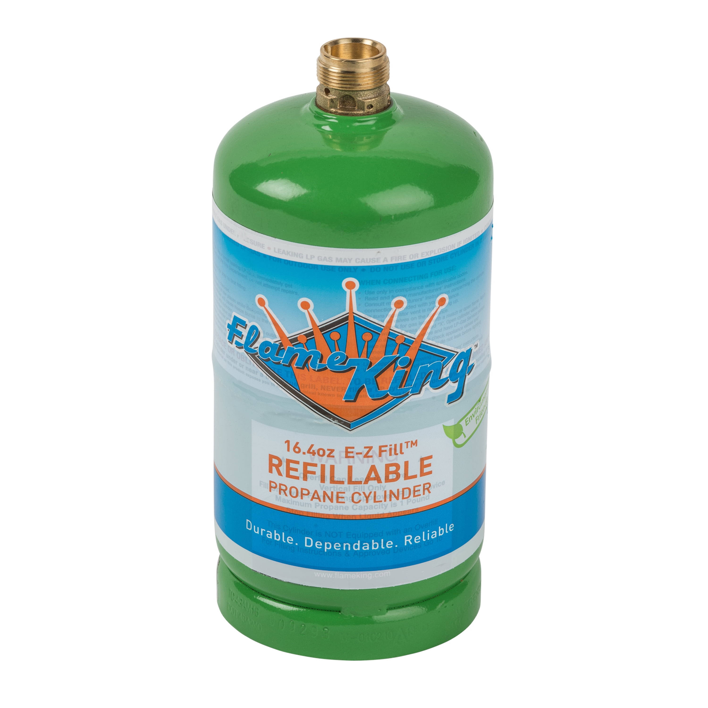 Flameking Propane Cylinder, Refillable, 16.4 Ounce