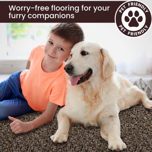 Smart Squares The Simple Flooring Solution Smart Squares in A Snap Premium Made in The USA Carpet Tiles 8x8 inch, Soft Padded, Seamless Appearance, Peel and Stick for Easy DIY Installation