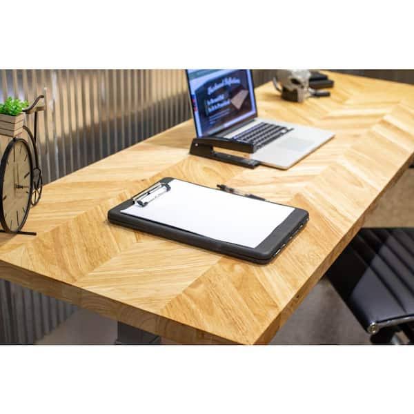 Hardwood Reflections 6 ft. L x 25 in. D Unfinished Hevea Chevron Solid Wood Butcher Block Countertop with Square Edge, Unfinished Chevron Hevea