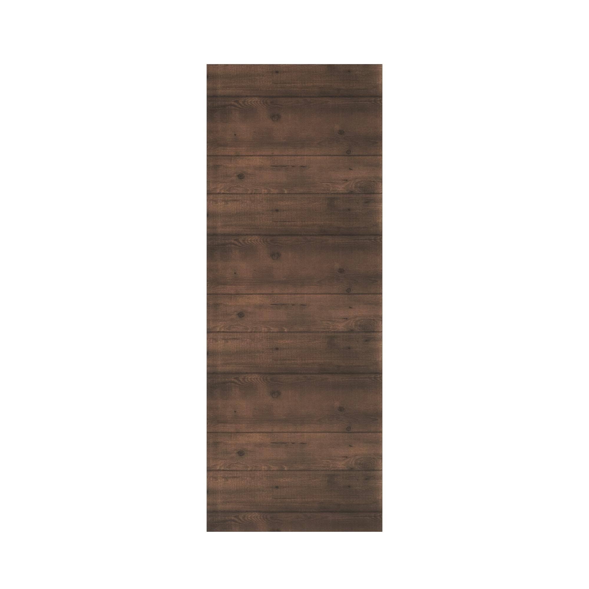 EightDoors 84 inch x 36 inch x 1-3/8 inch Brown Reclaimed Wood Look Finished (ranch) Core Flush Wood Slab Interior Barn Door