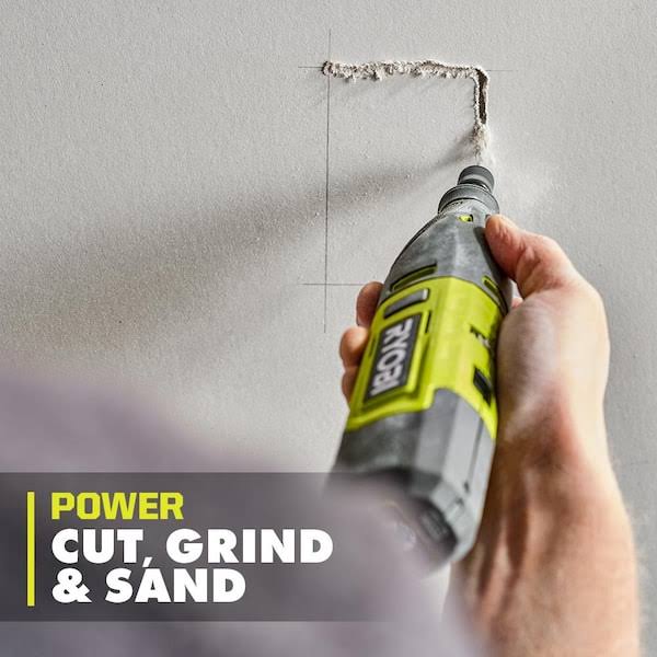 Ryobi 12V Cordless Rotary Tool Kit with Rotary Tool 120-Piece All-Purpose Kit (FOR Wood, Metal and Plastic)