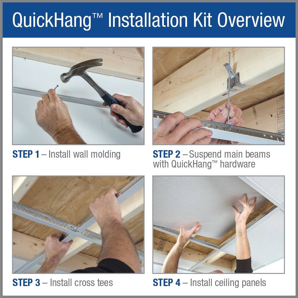 Armstrong Ceilings QuickHang Installation Kit White ft. 2 ft. x 2 ft. (64 Sq. ft / Kit)