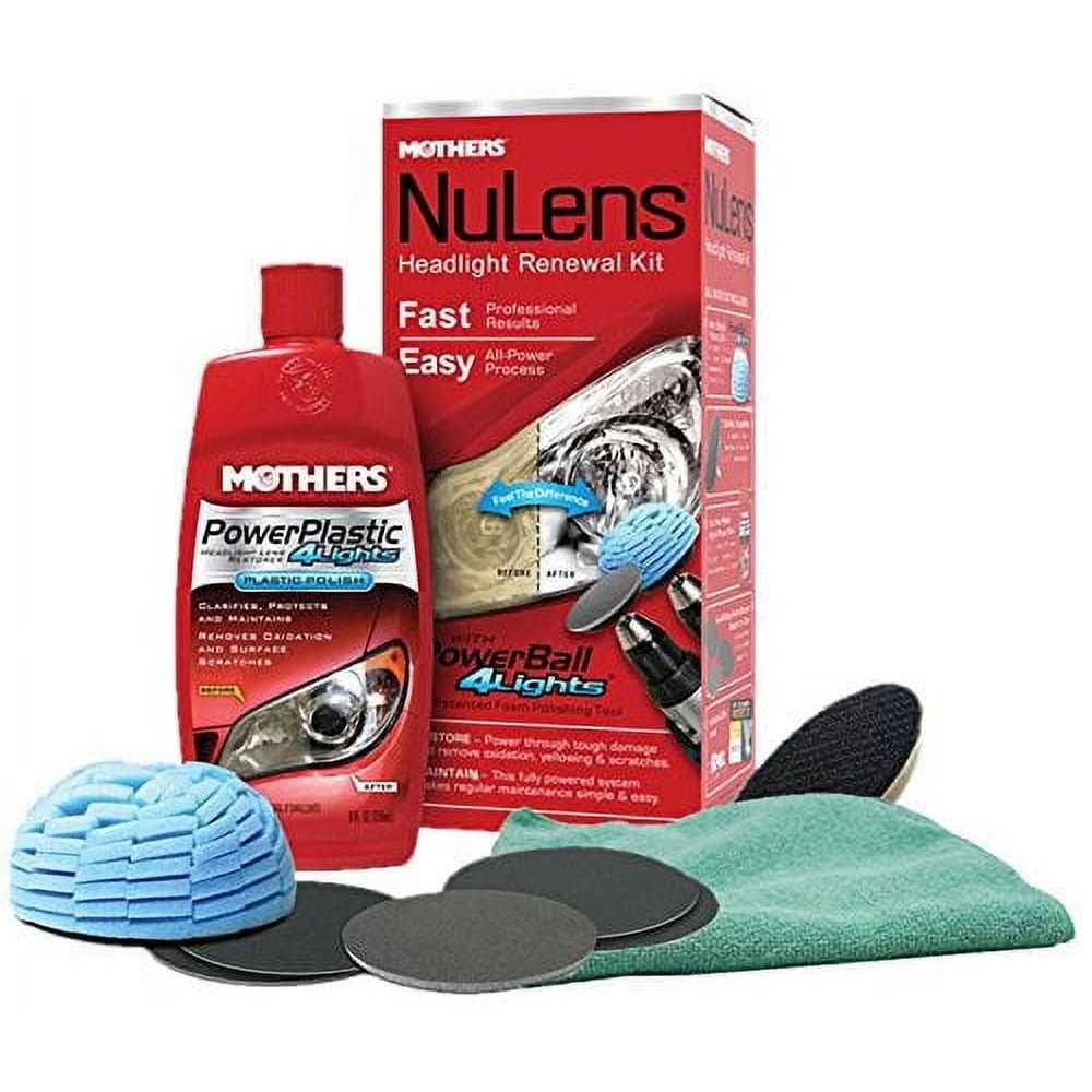 Mothers NuLens Headlight Renewal Kit Bundled with A Microfiber Cloth (2 Items)
