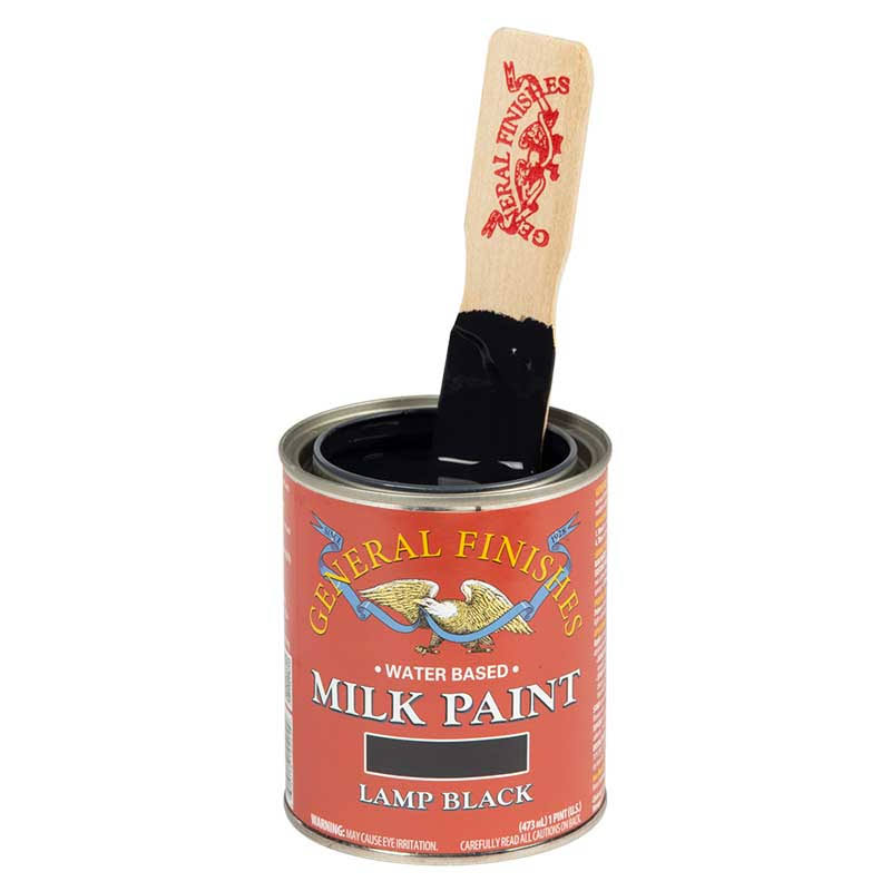 General Finishes PLB Milk Paint, 1 pint, Lamp Black