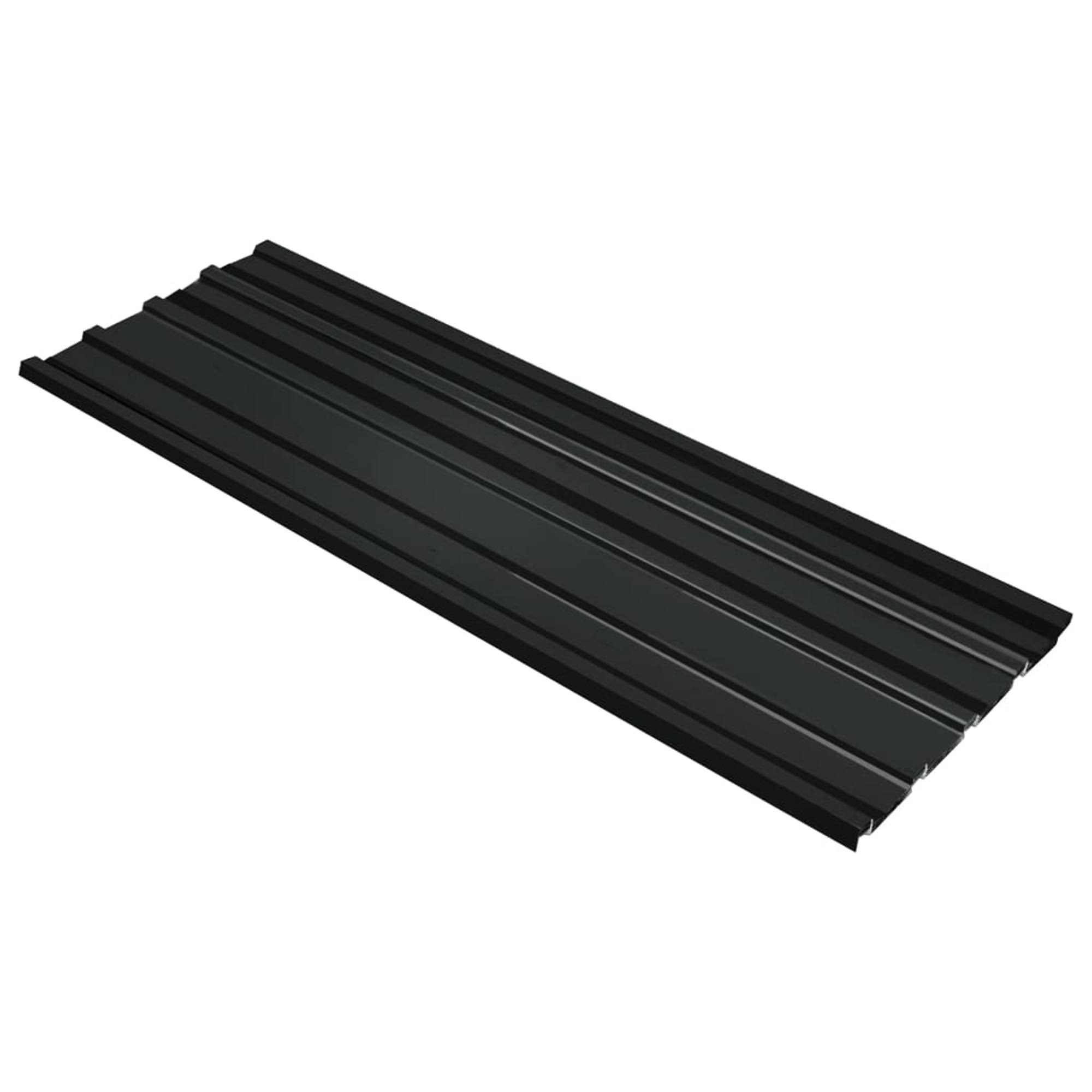 vidaXL Roof Panels 12 Pcs Galvanized Steel Anthracite