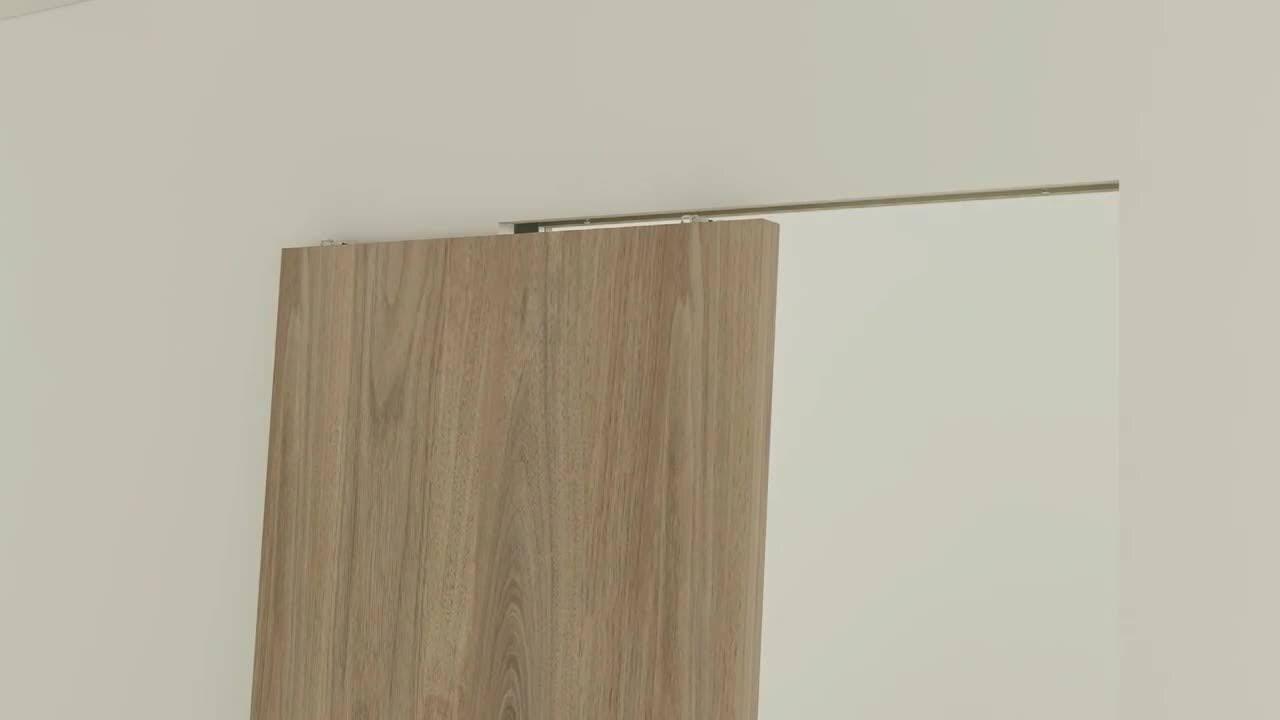 CALHOME Soft Close and Open 24 in. to 36 in. x 80 in. Aluminum Upright Universal Pocket Door Frame for 2 in. x 4 in. Stud Wal, Unfinished