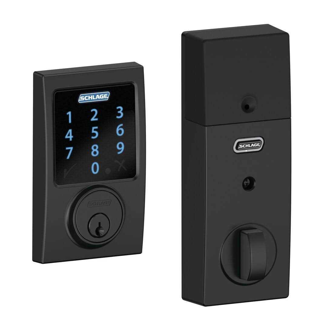 Schlage BE469NX-CEN Connect Century Touchscreen Electronic Deadbolt- Black