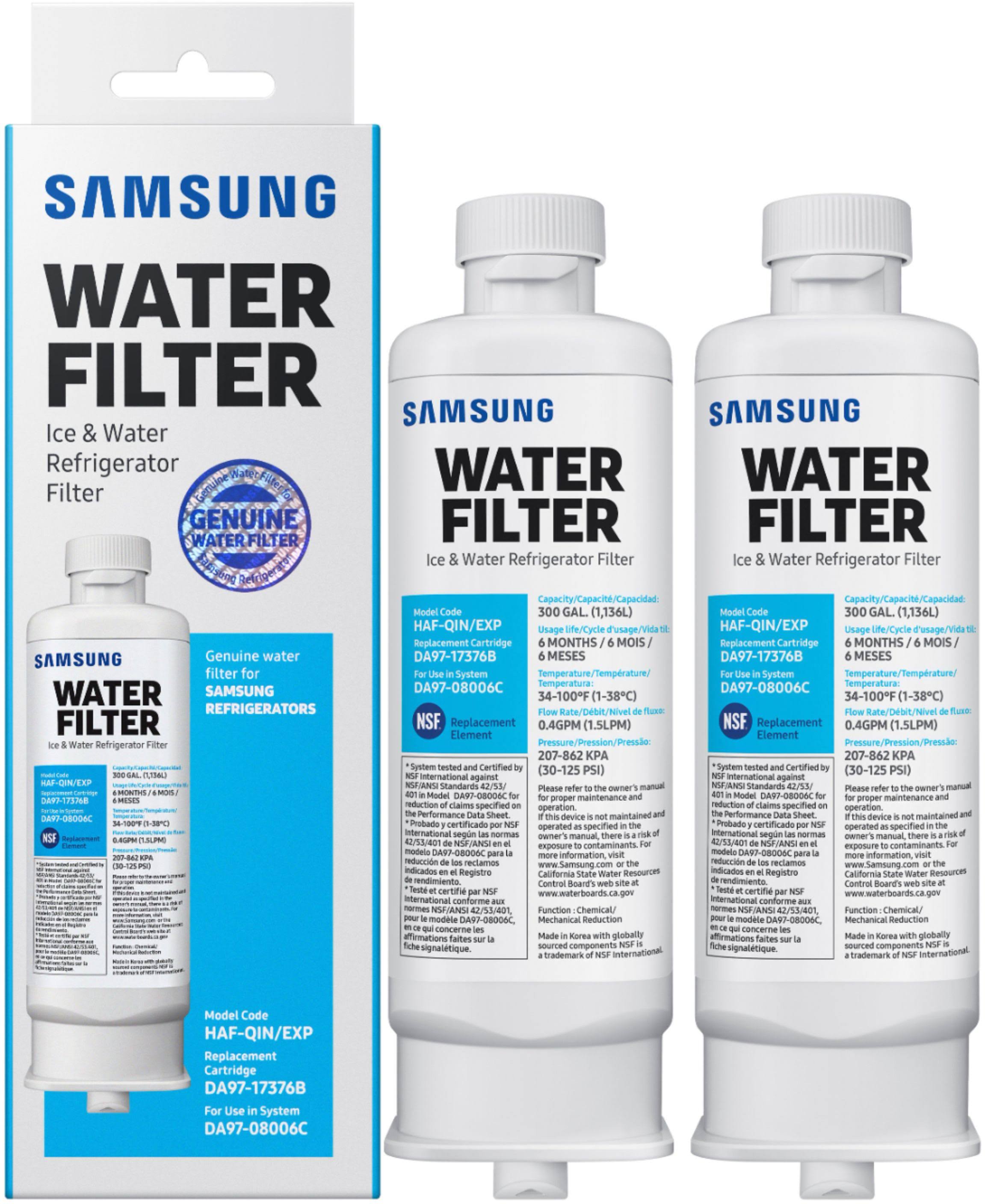 Samsung 2 Pack Refrigerator Water Filter-HAF-QIN-2P