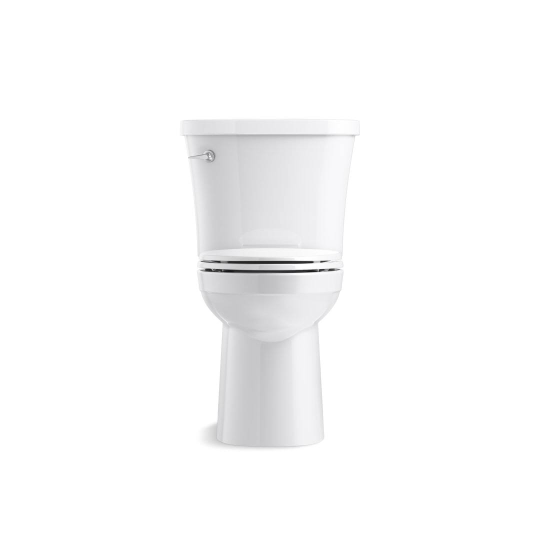 Kohler K-26077 Kingston Comfort Height The Complete Solution Two-Piece Elongated 1.28 GPF Chair-Height Toilet- White