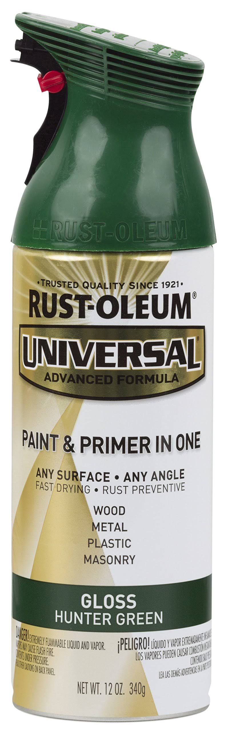 Rust-Oleum 245214 Universal Spray Paint 12 oz, Gloss Hunter Green