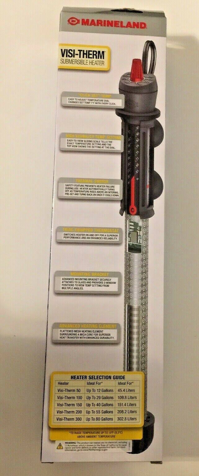 Marineland 300W Visi-Therm Submersible Aquarium Heater Up to 80 Gal (1 ct)