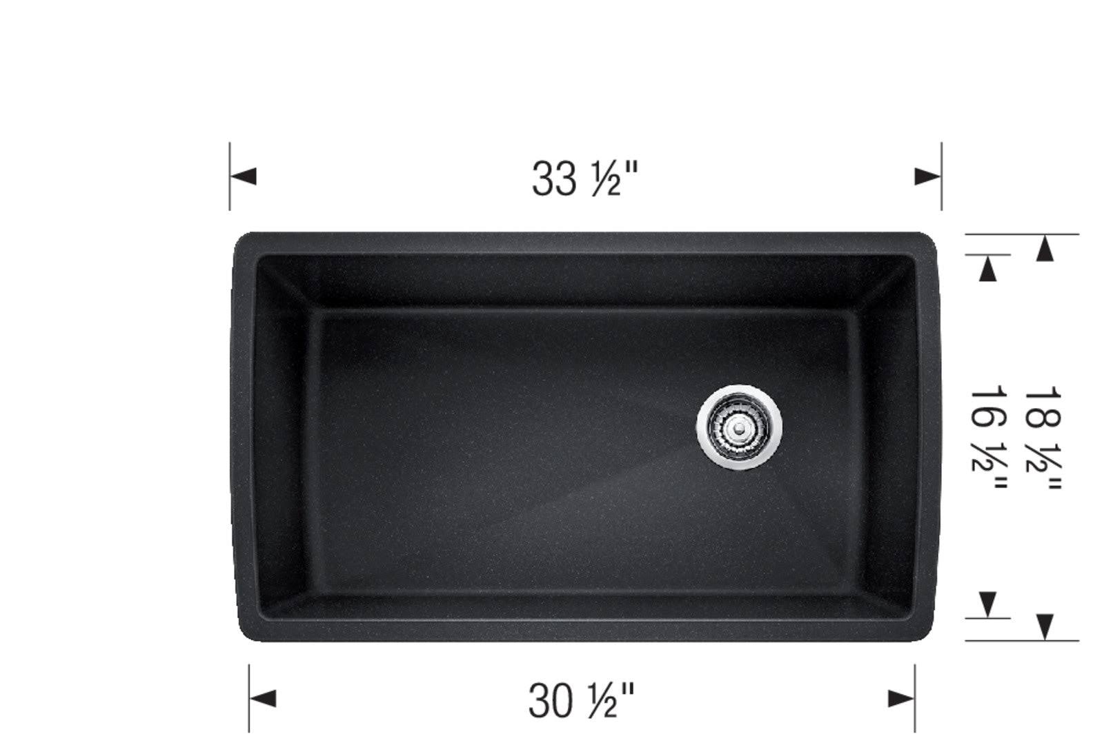Blanco Diamond Super Single Undermount Sink 441770 Metallic Gray