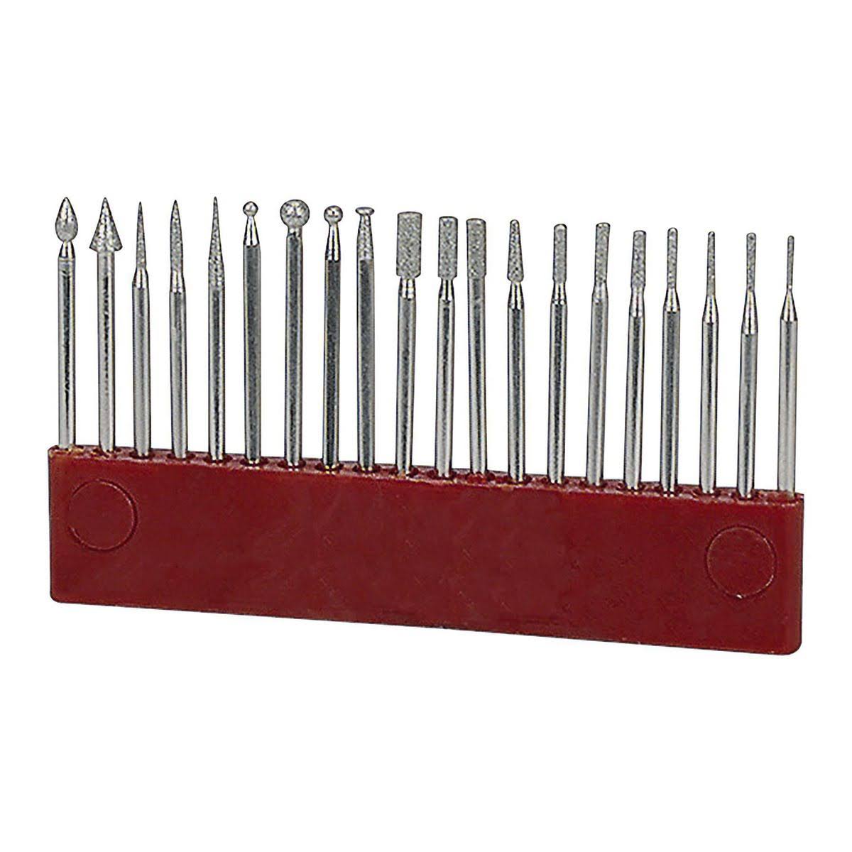Warrior Diamond Point Rotary Bit Set, 20 Piece 69653