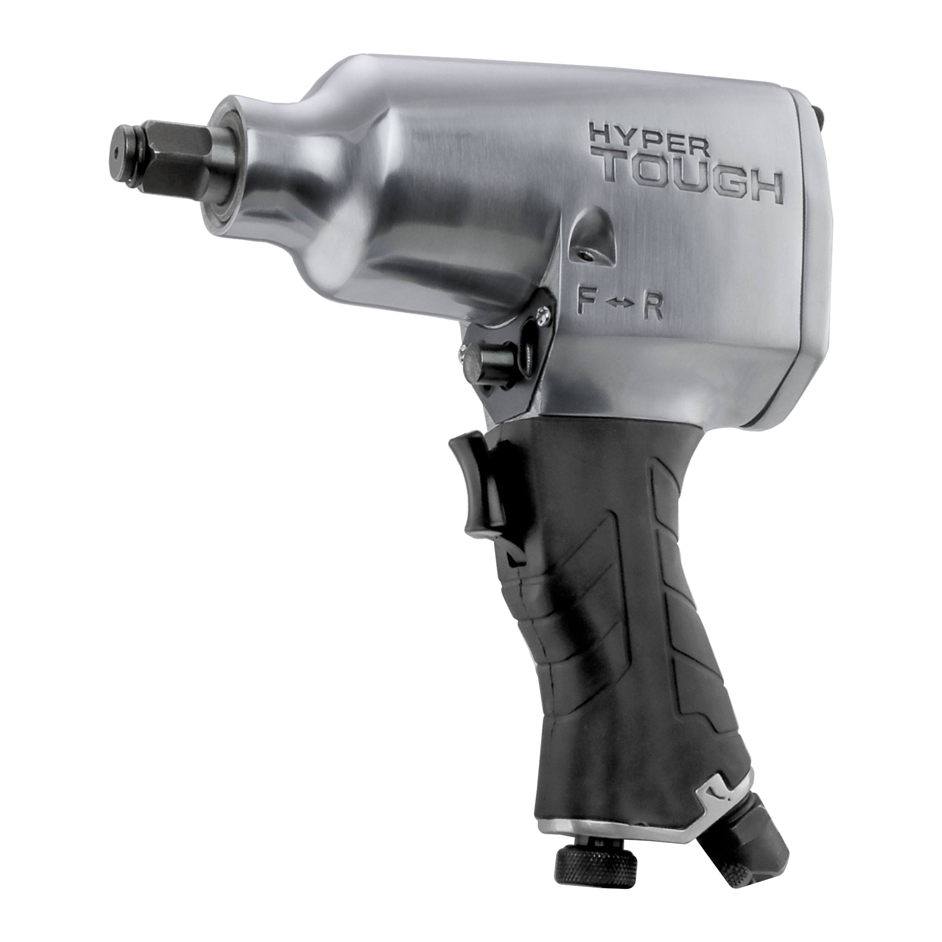 Hyper Tough 1/2 in. Square Drive Aluminum Pneumatic Impact Wrench, Gray