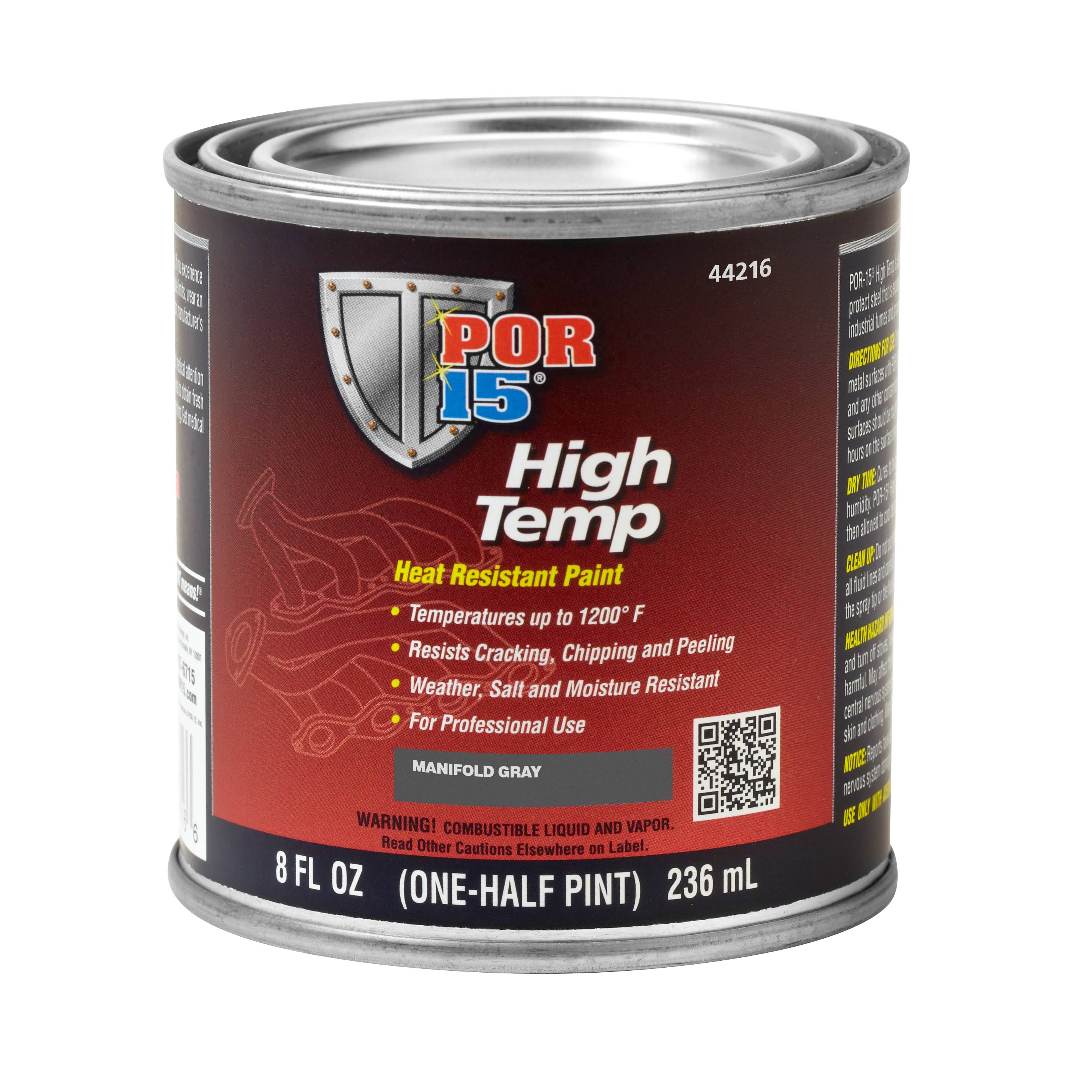 POR-15 44316 Aluminum High Temp Paint- 8 fl. oz.