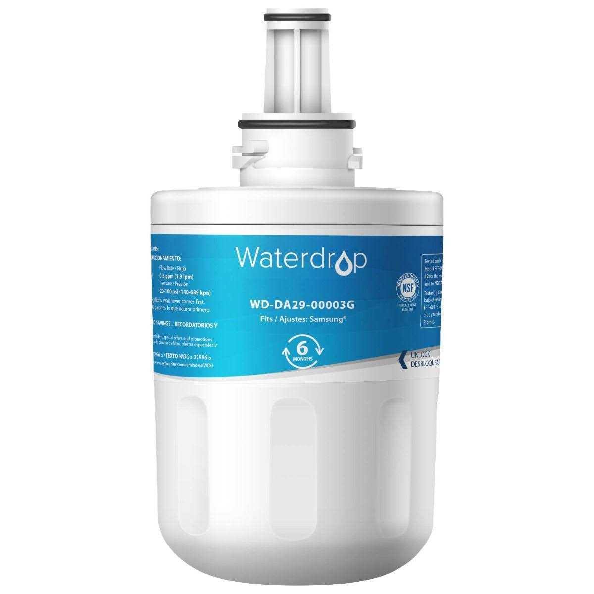 Waterdrop DA29-00003G Refrigerator Water Filter Replacement for Samsung DA29-00003G Aqua-Pure Plus DA29-00003B Hafcu1 Da29-00003a