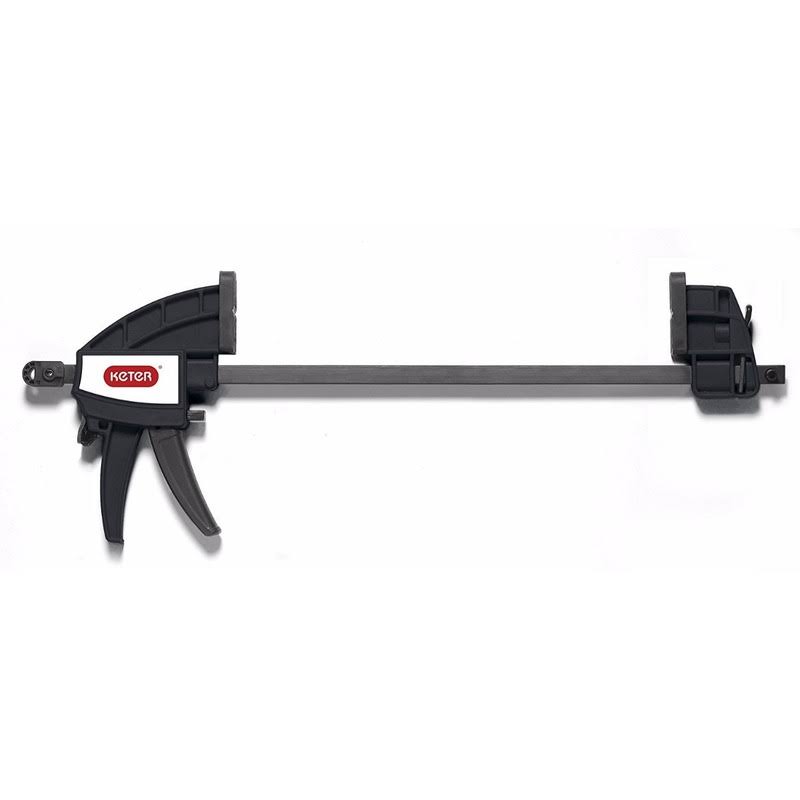 Keter Folding Compact Workbench Sawhorse Work Table with Clamps 1000 lb Capacity