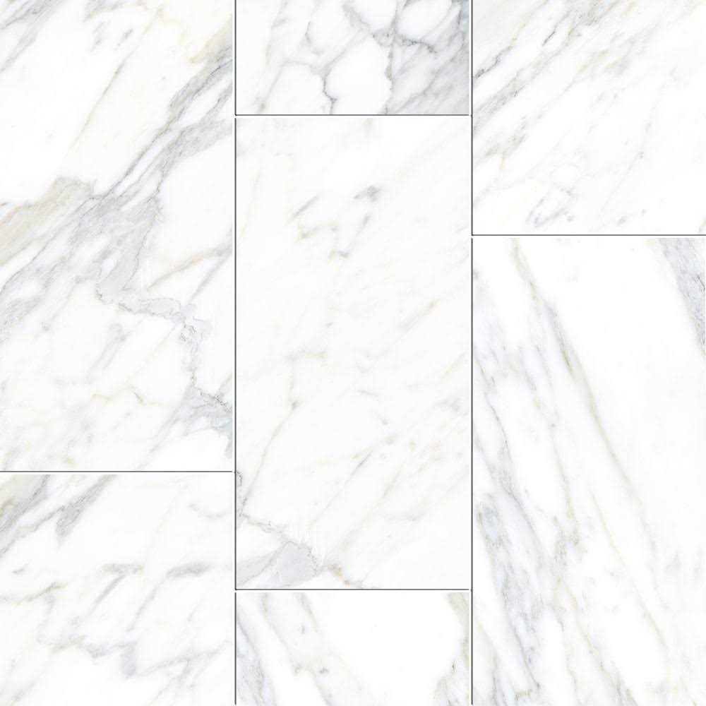 Allen + Roth Arabescato Gold 12-in x 24-in Matte Porcelain Marble Look Floor and Wall Tile (1.92-sq. ft/ Piece)