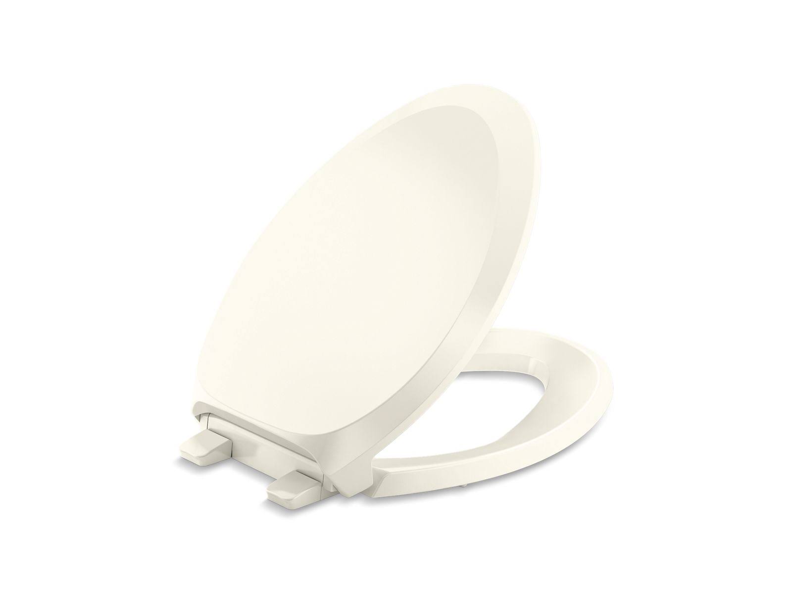 Kohler K-4713-RL French Curve ReadyLatch Quiet-Close Elongated Toilet Seat- Biscuit