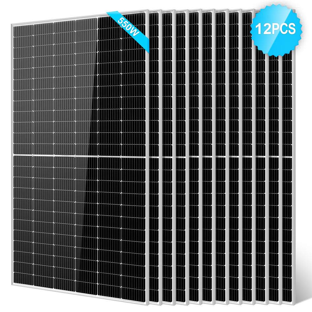 550 Watt Monocrystalline PERC Solar Panel, 12pcs
