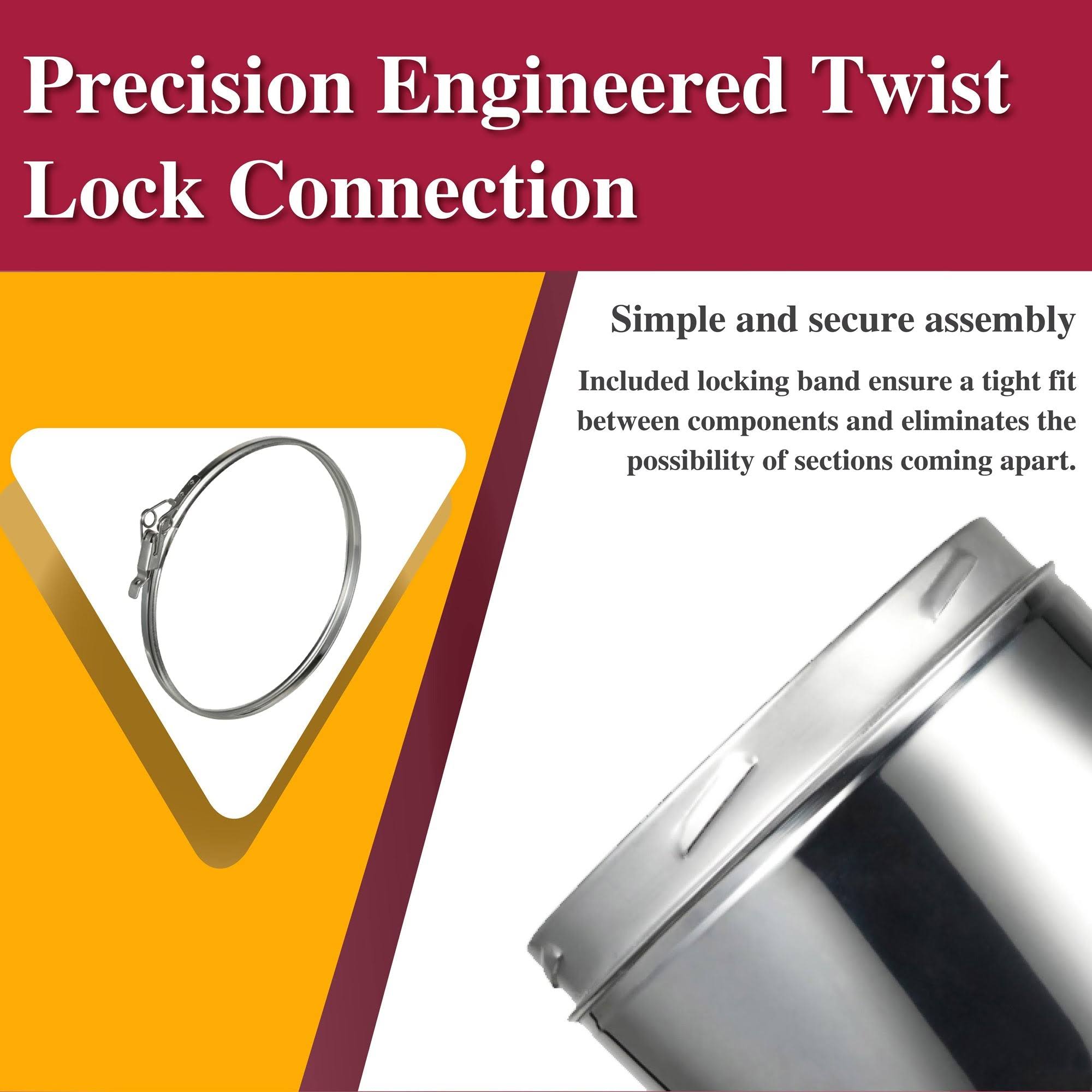 AllFuel HST 8 in. x 48 in. Double Wall Chimney Pipe