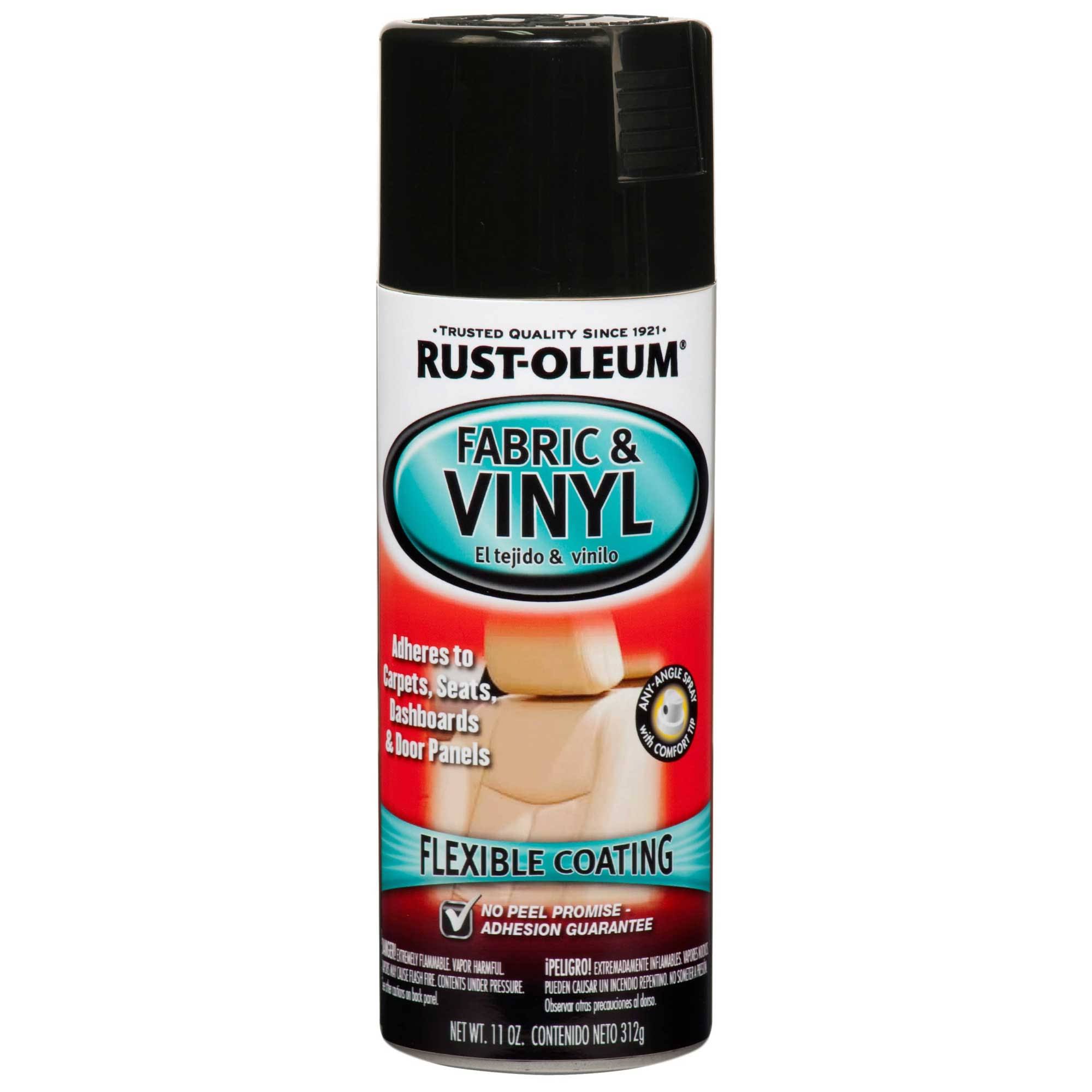 Rust-Oleum 248918 Fabric and Vinyl Paint, Black, Gloss, 11 oz.