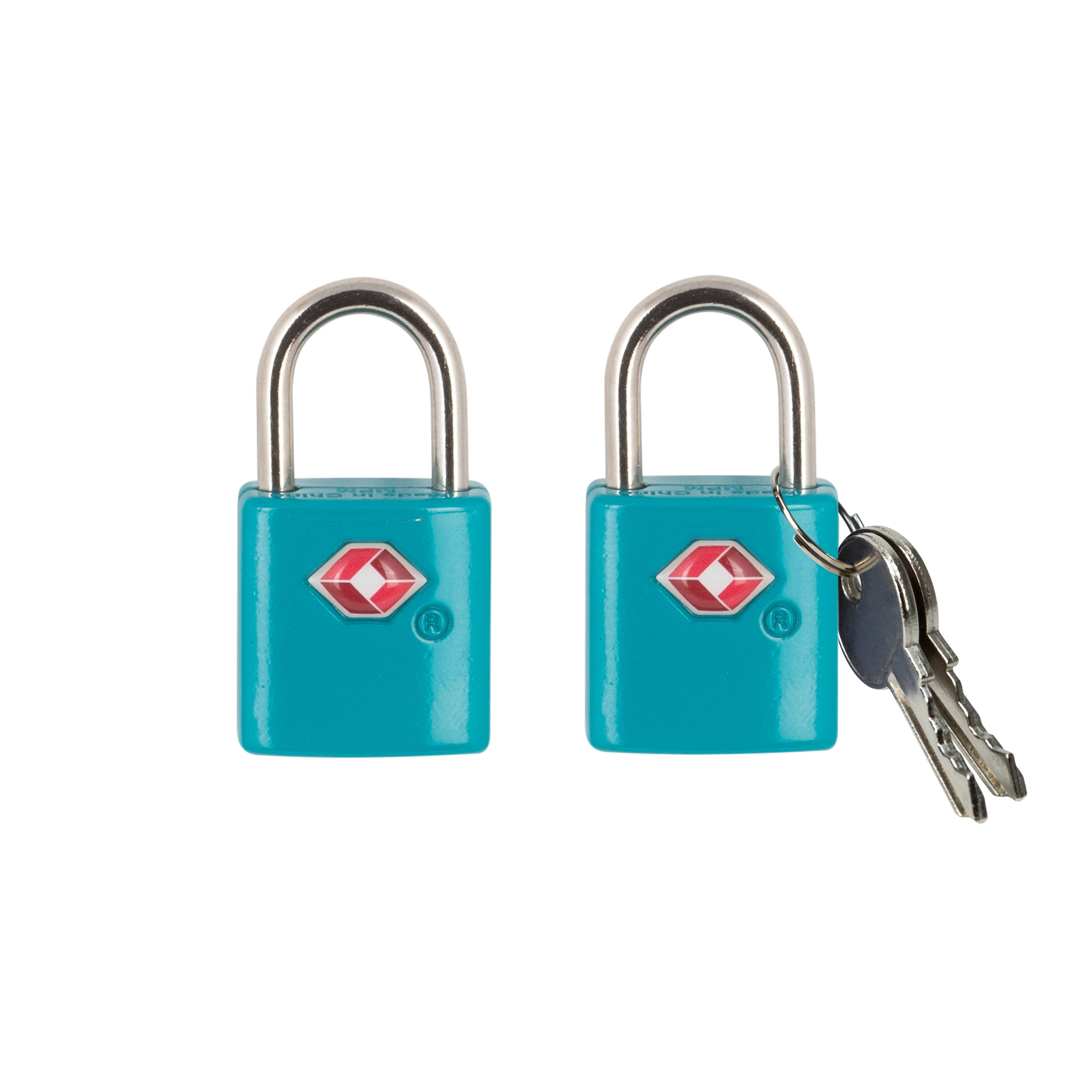 Protege Travel Lock with Keys- Blue Atoll- 2 ct
